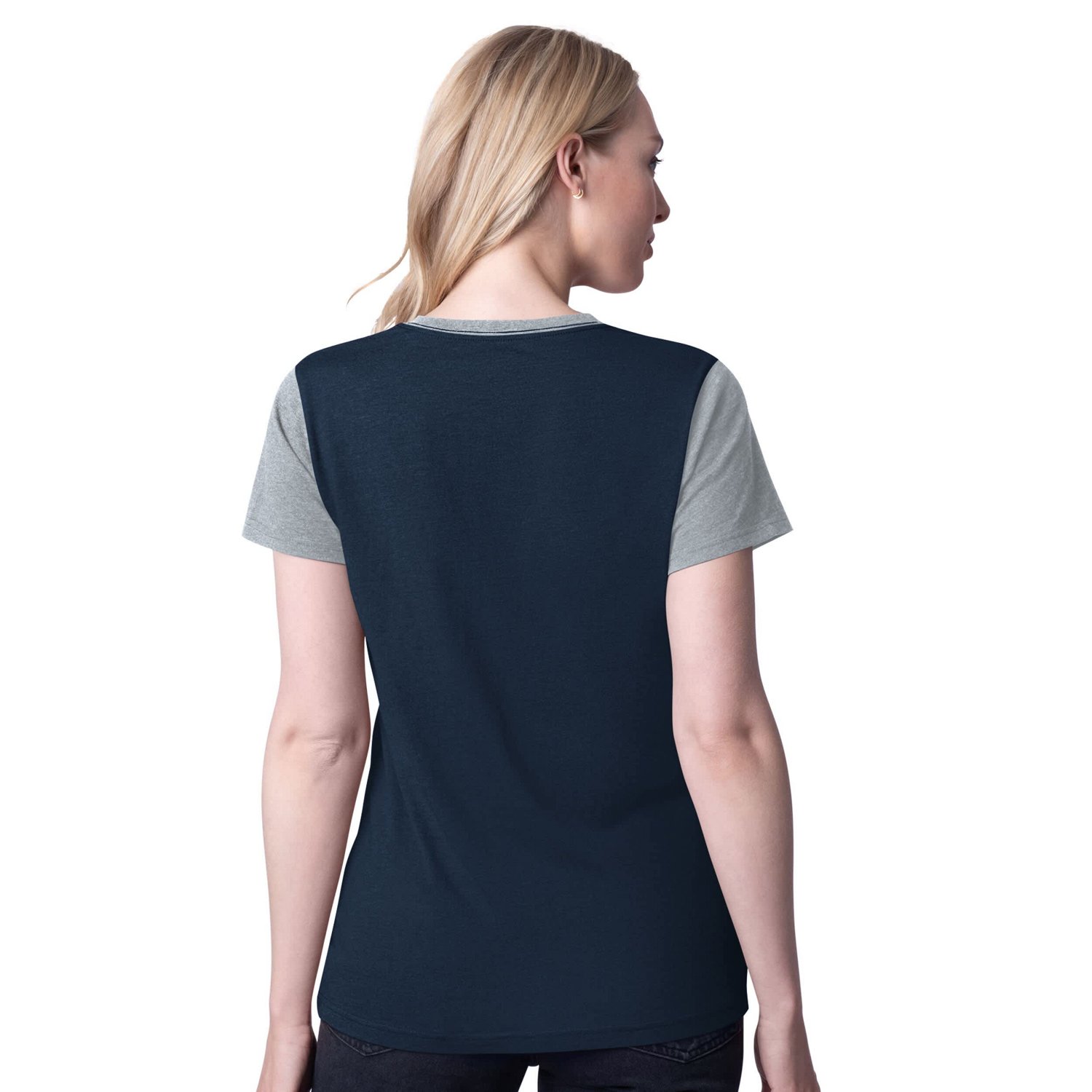 G-III 4Her by Carl Banks Penn State Nittany Lions Racer Crewneck Ringer T-Shirt