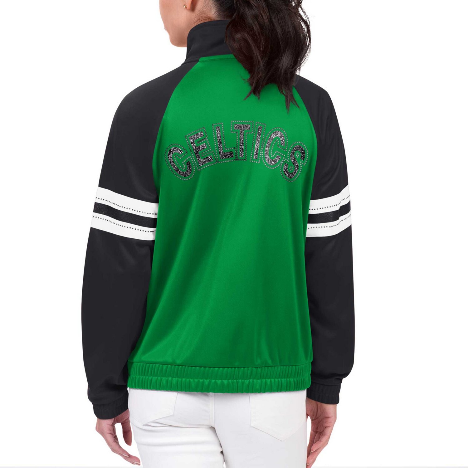 G-III 4Her by Carl Banks Women’s Boston Celtics Main Player Raglan Rhinestone Full-Zip Track Jacket - view number 2