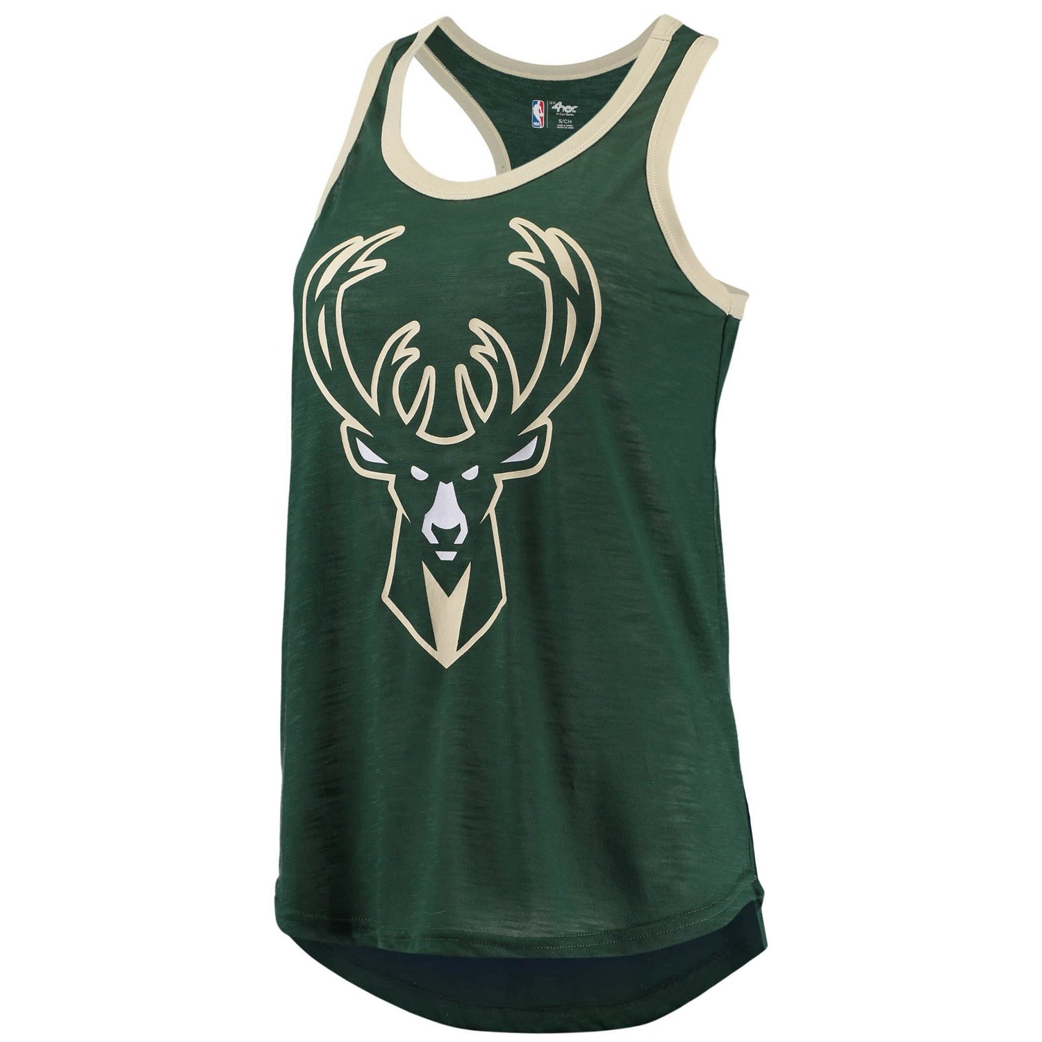 G-III Sports by Carl Banks Hunter Milwaukee Bucks Showdown Scoop-Neck Racerback Tank Top - view number 2