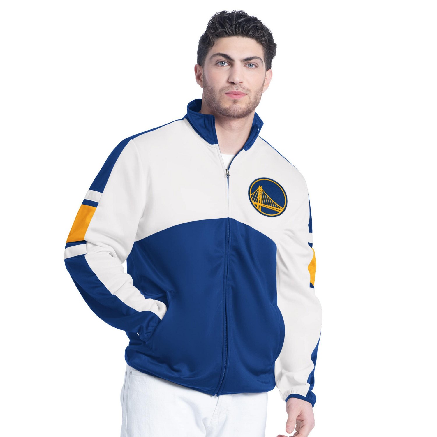 G-III Sports by Carl Banks Men's Golden State Warriors Back Field Full-Zip Track Jacket