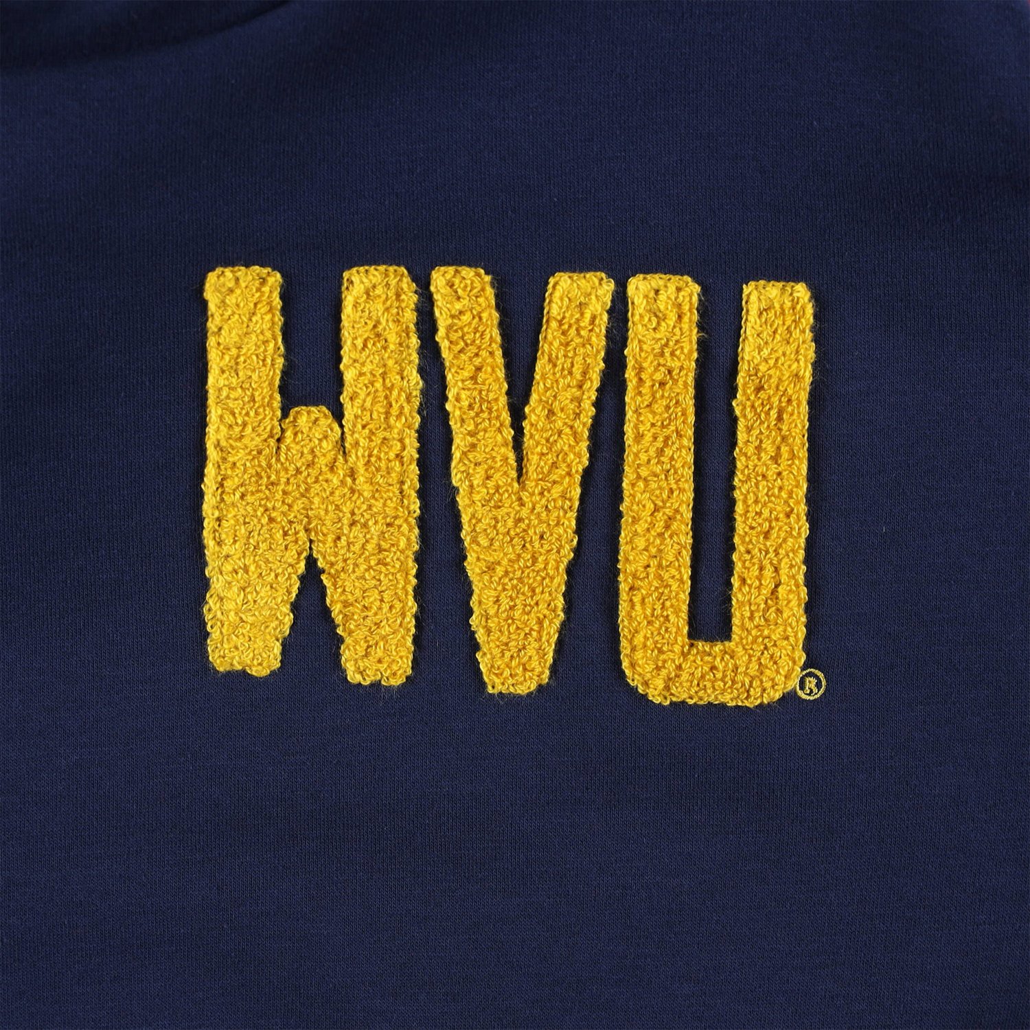 Gameday Couture /Black West Virginia Mountaineers Matchmaker Diagonal Cowl Pullover Hoodie