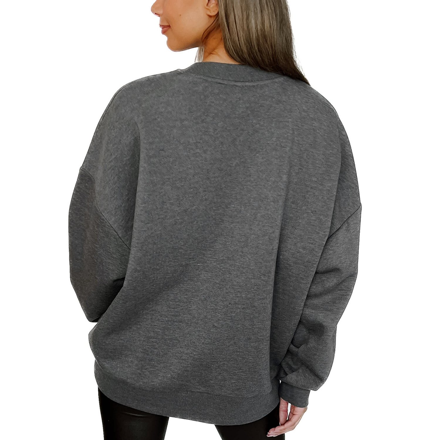 Gameday Couture Heather Ohio State Buckeyes Oversized Distressed Fleece Pullover Sweatshirt - view number 2