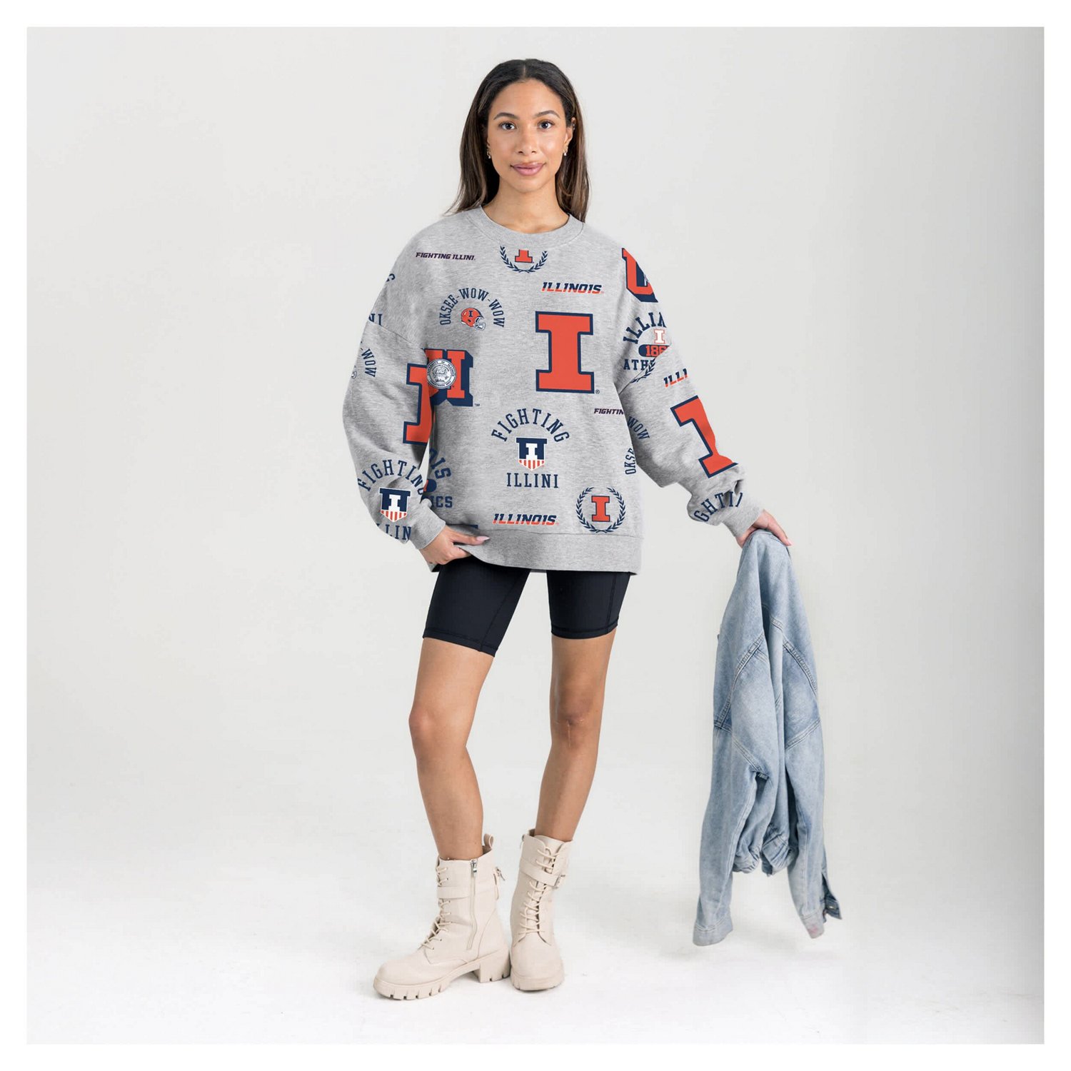 Gameday Couture Illinois Fighting Illini Always on Repeat Fleece Sweatshirt - view number 3