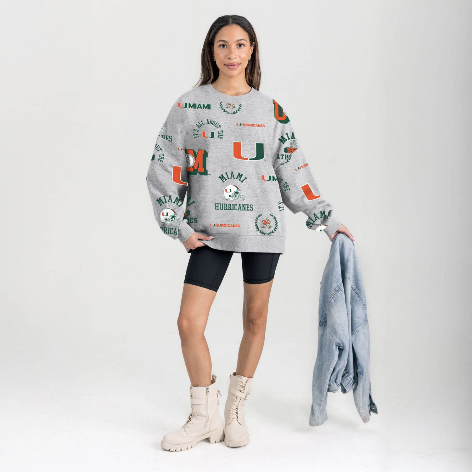 Gameday Couture Miami Hurricanes Always on Repeat Fleece Sweatshirt - view number 3