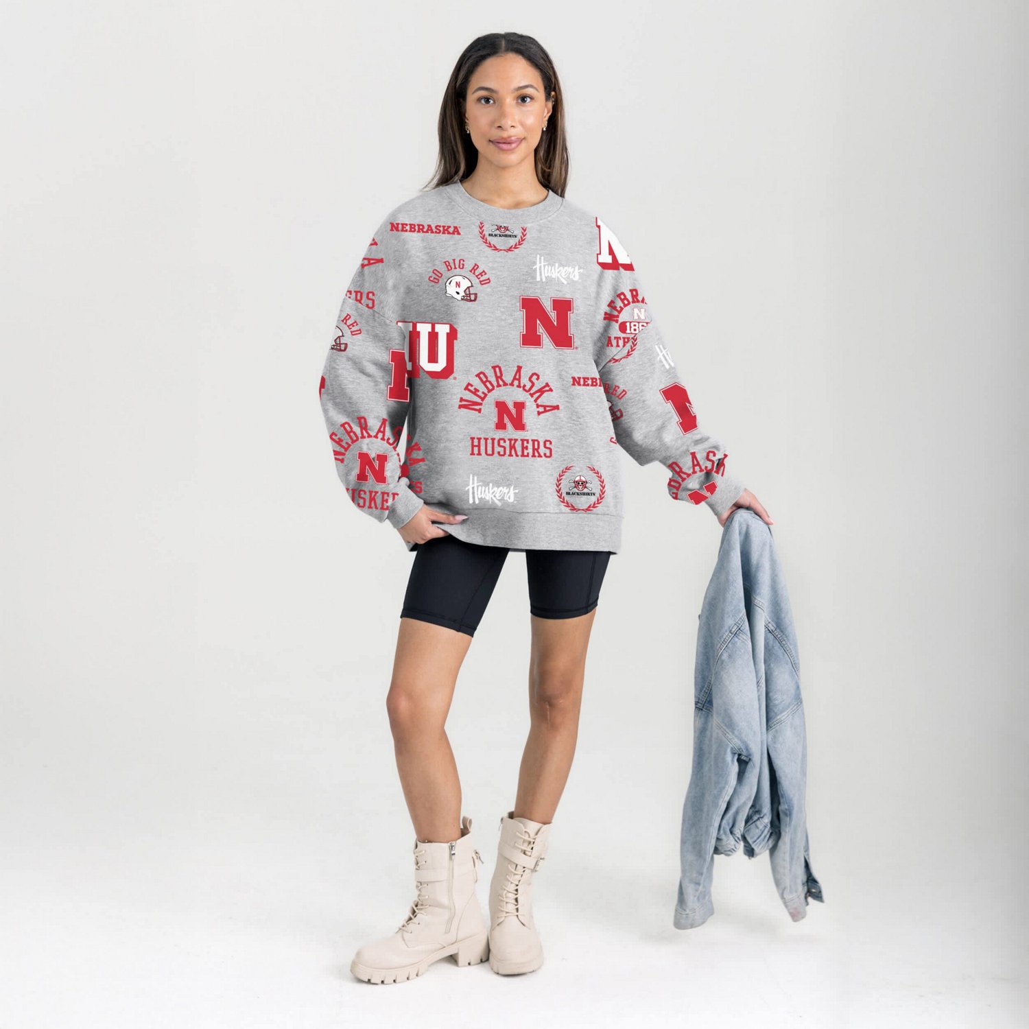 Gameday Couture Nebraska Huskers Always on Repeat Fleece Sweatshirt - view number 3