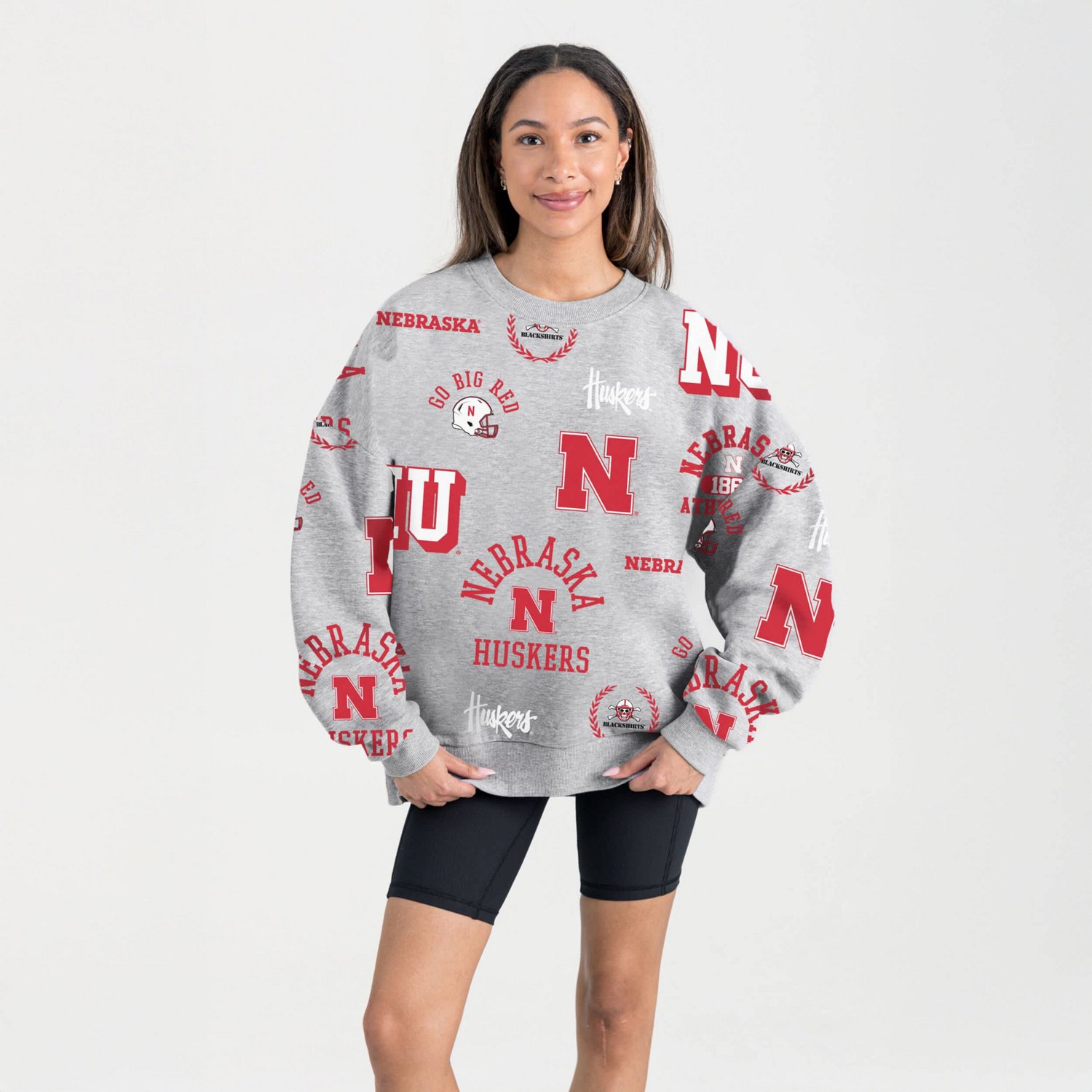Gameday Couture Nebraska Huskers Always on Repeat Fleece Sweatshirt