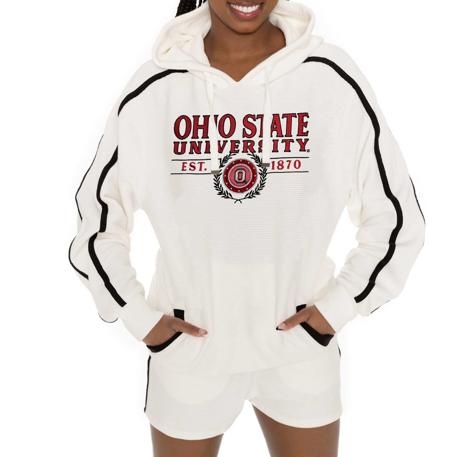 Gameday Couture Ohio State Buckeyes Down Set Go Pullover Hoodie and Shorts Set                                                   - view number 2
