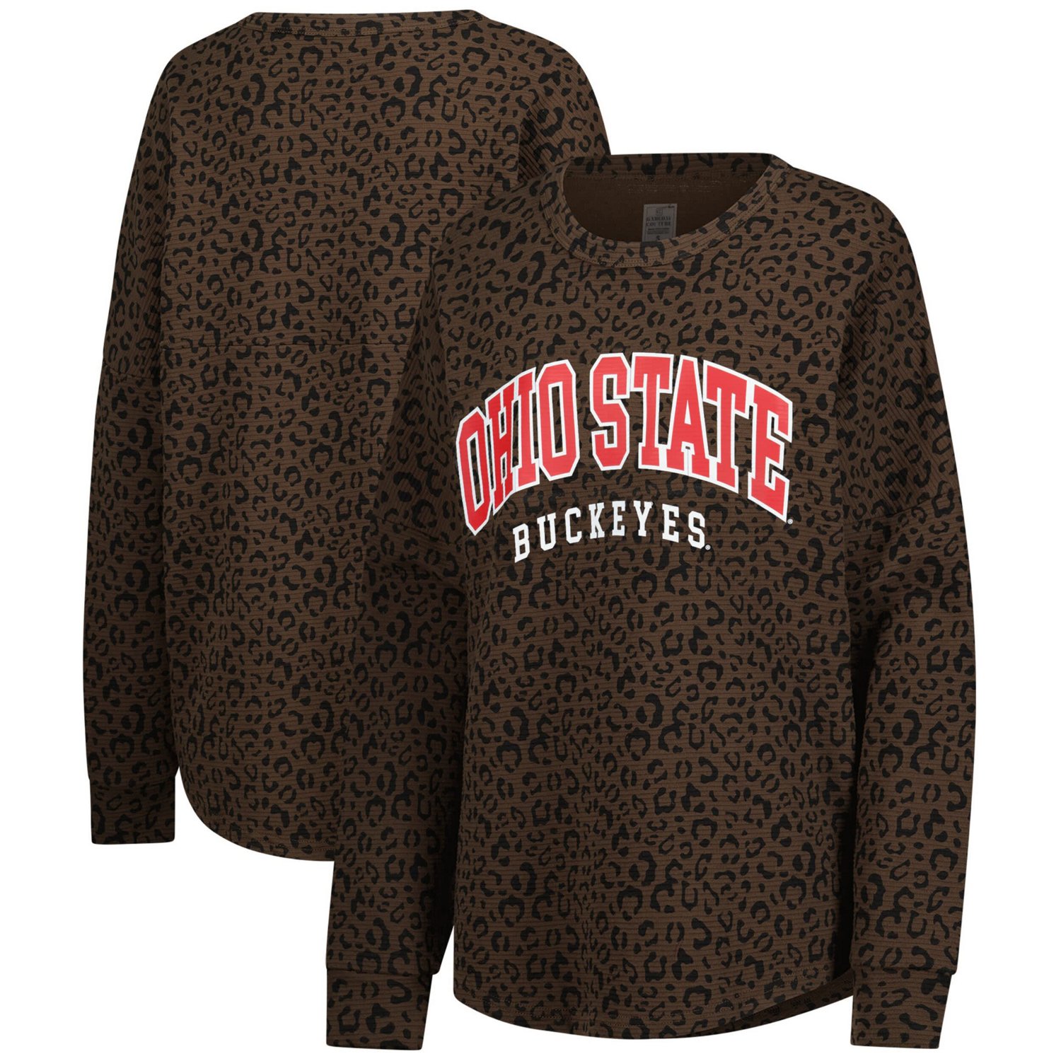 Gameday Couture Ohio State Buckeyes Leopard Oversized Sweatshirt