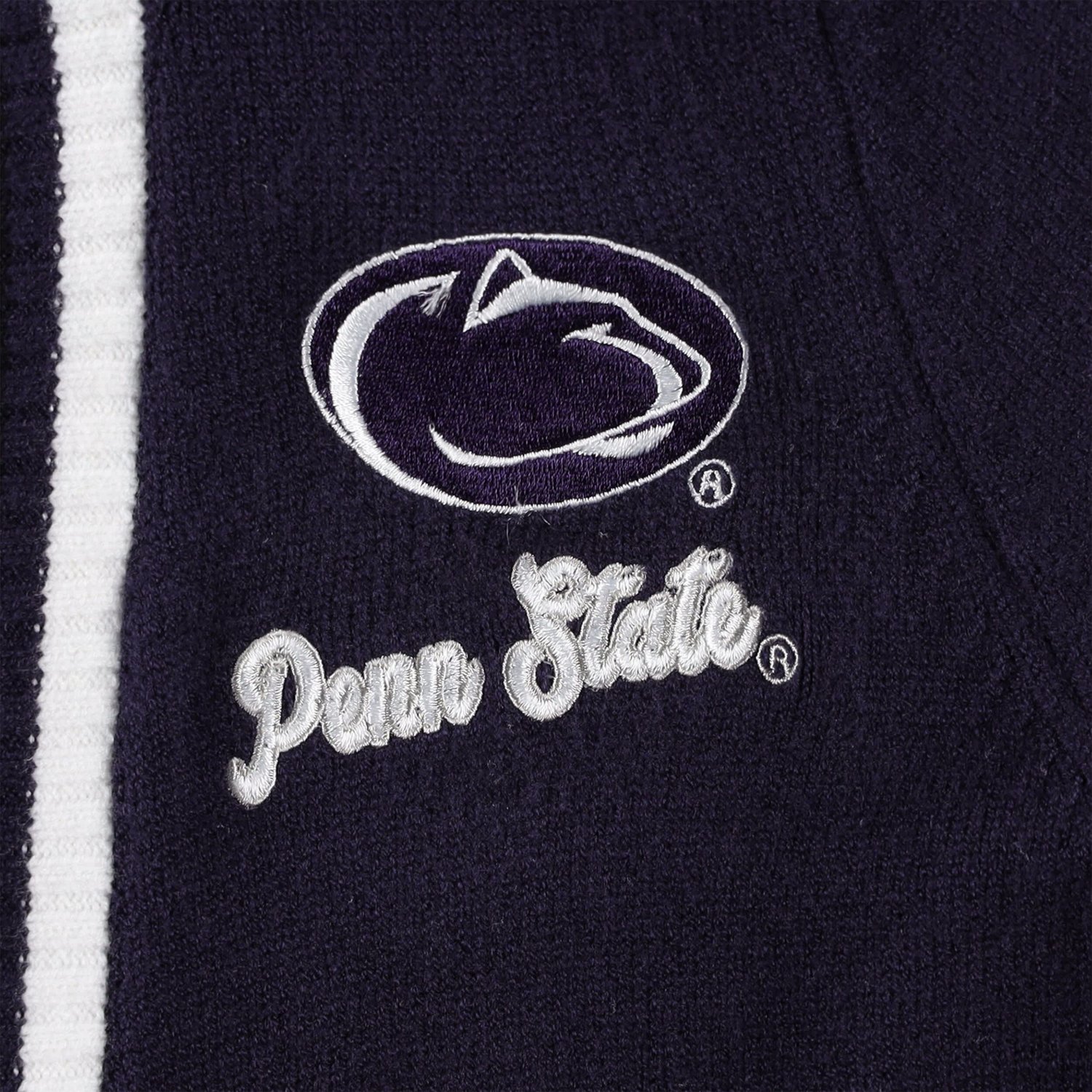 Gameday Couture Penn State Nittany Lions One More Round Tri-Blend Striped Hooded Cardigan Sweater - view number 4