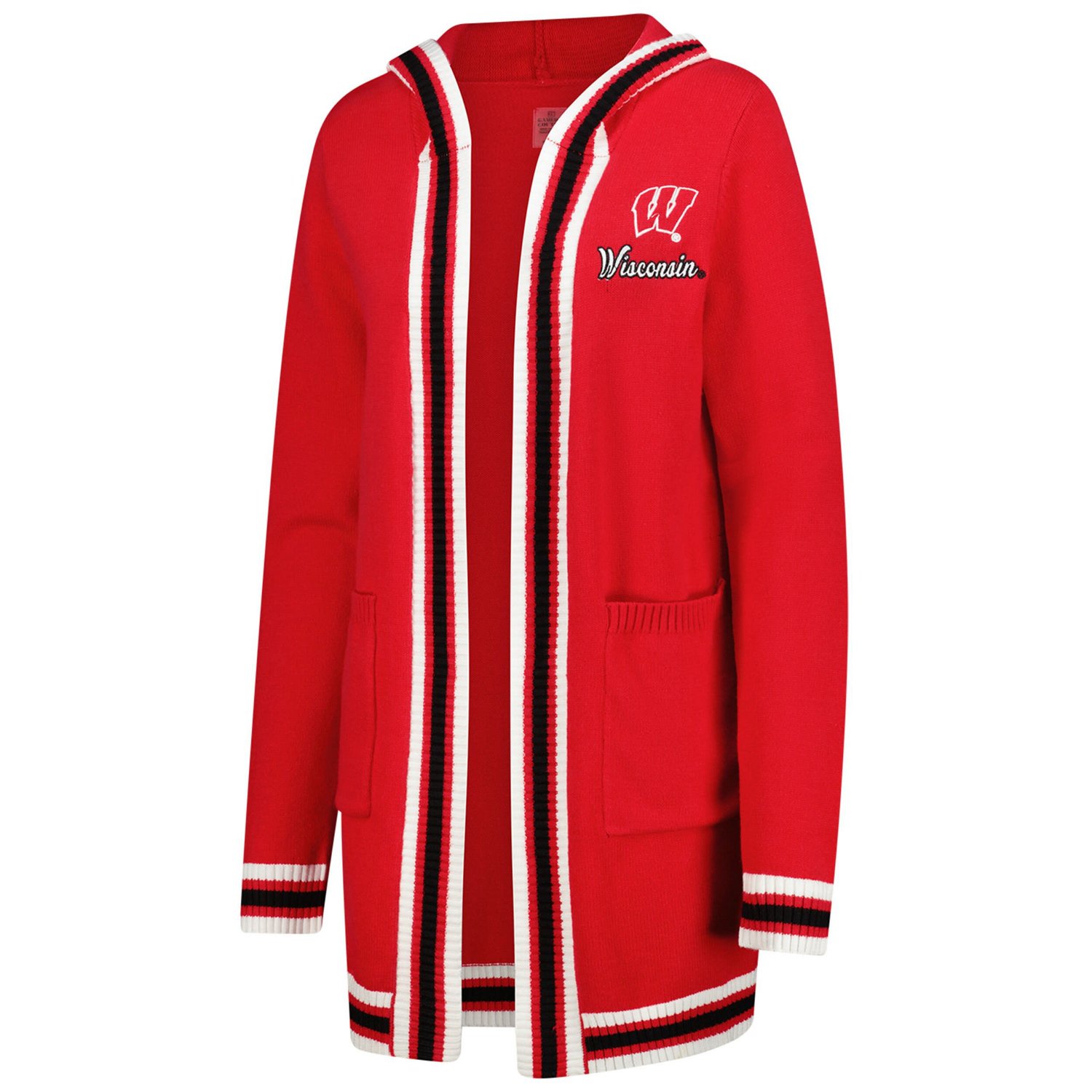 Gameday Couture Wisconsin Badgers Tri-Blend Rounded Stripe Cardigan - view number 2