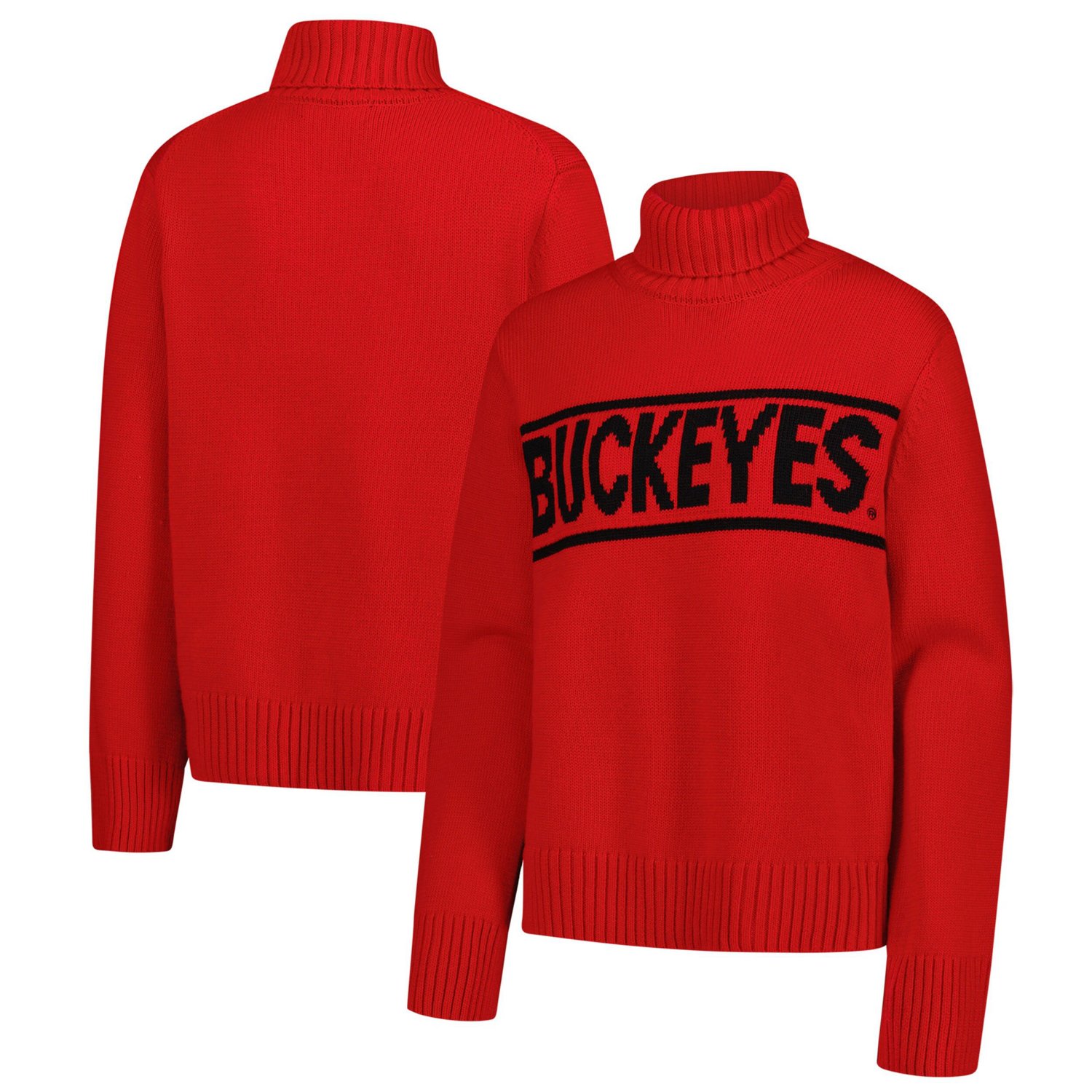 Gameday Social Ohio State Buckeyes Chenille Turtleneck Sweater
