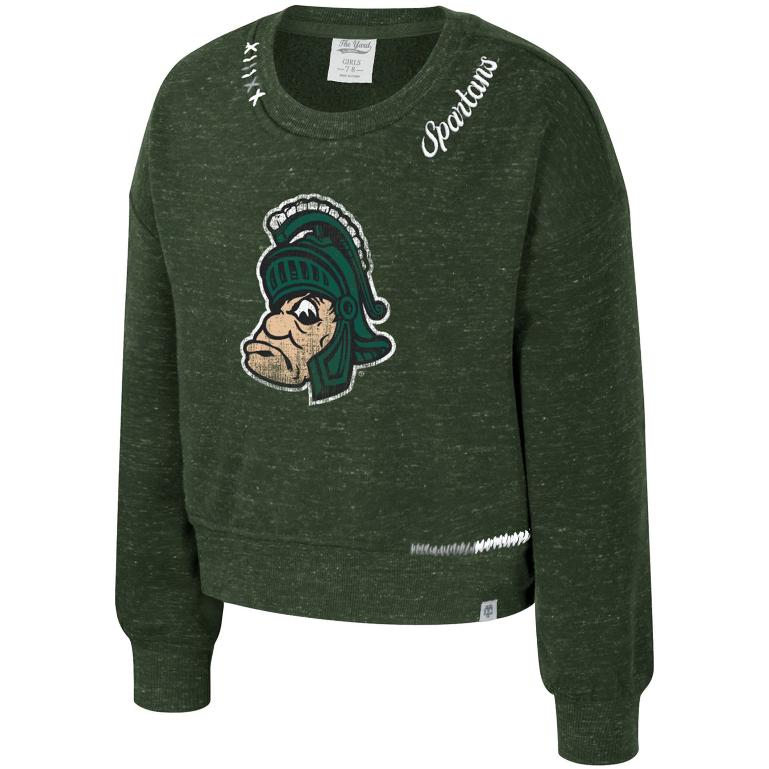 Girls Youth Colosseum Michigan State Spartans Just a Minute Sweatshirt - view number 2