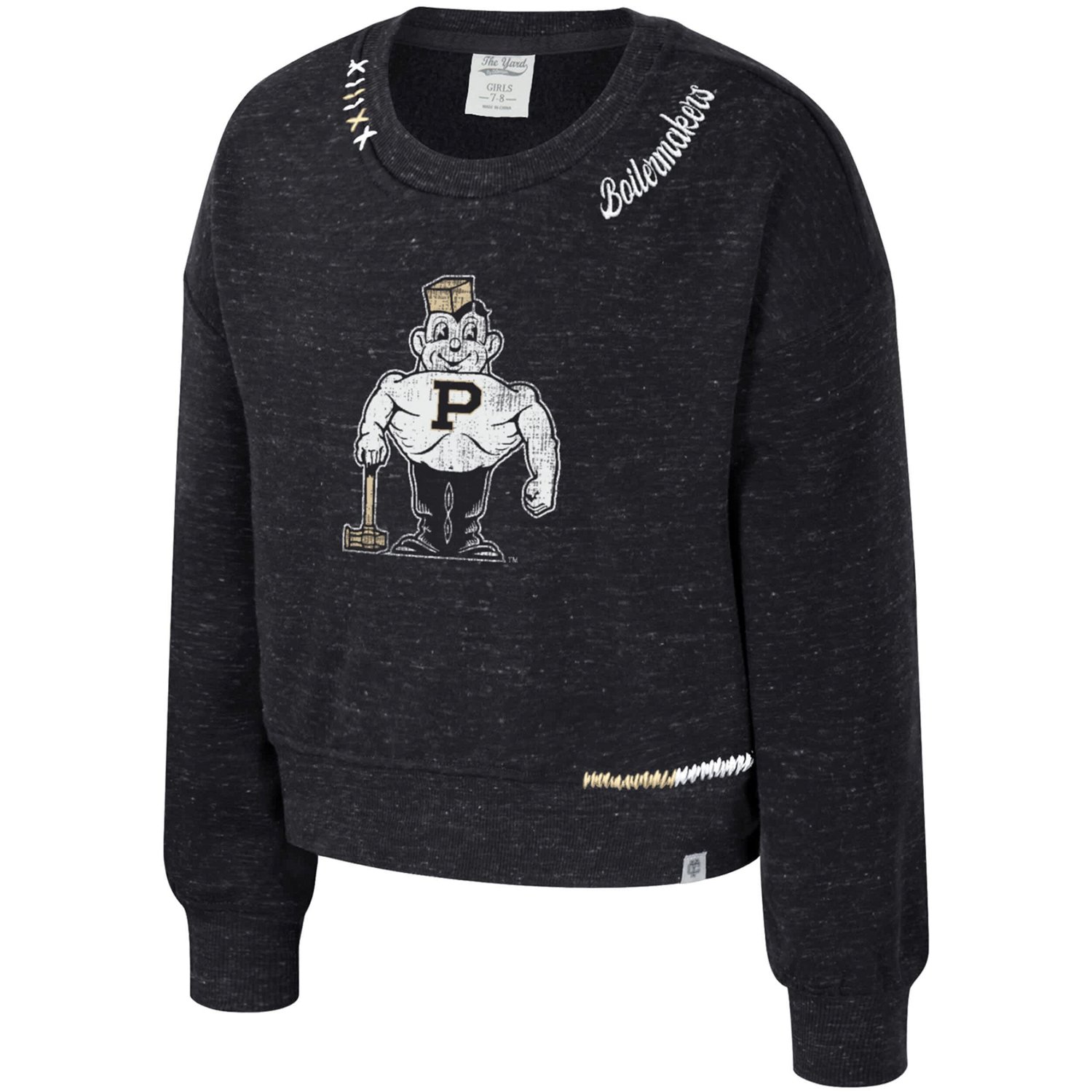 Girls Youth Colosseum Purdue Boilermakers Just a Minute Sweatshirt - view number 2