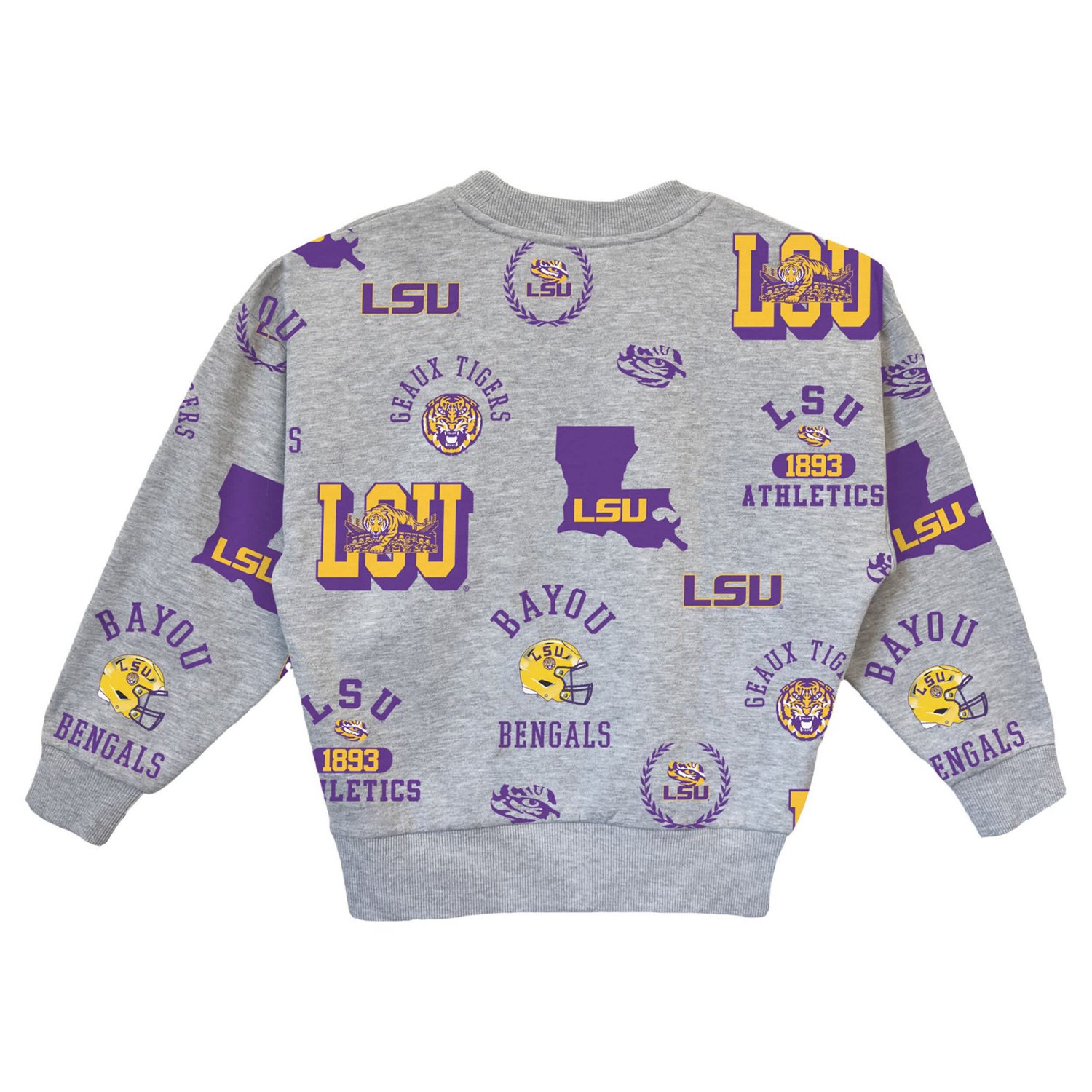 Girls Youth Gameday Couture LSU Tigers Always On Repeat Pullover Sweatshirt - view number 2