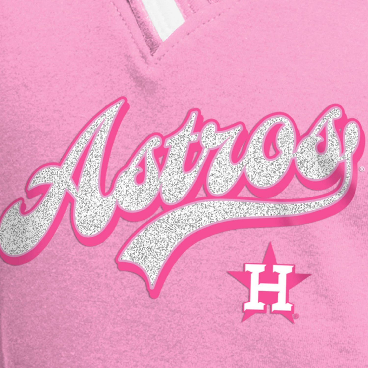 Girls Youth New Era Houston Astros Mommy  Me Raglan V-Neck T-Shirt