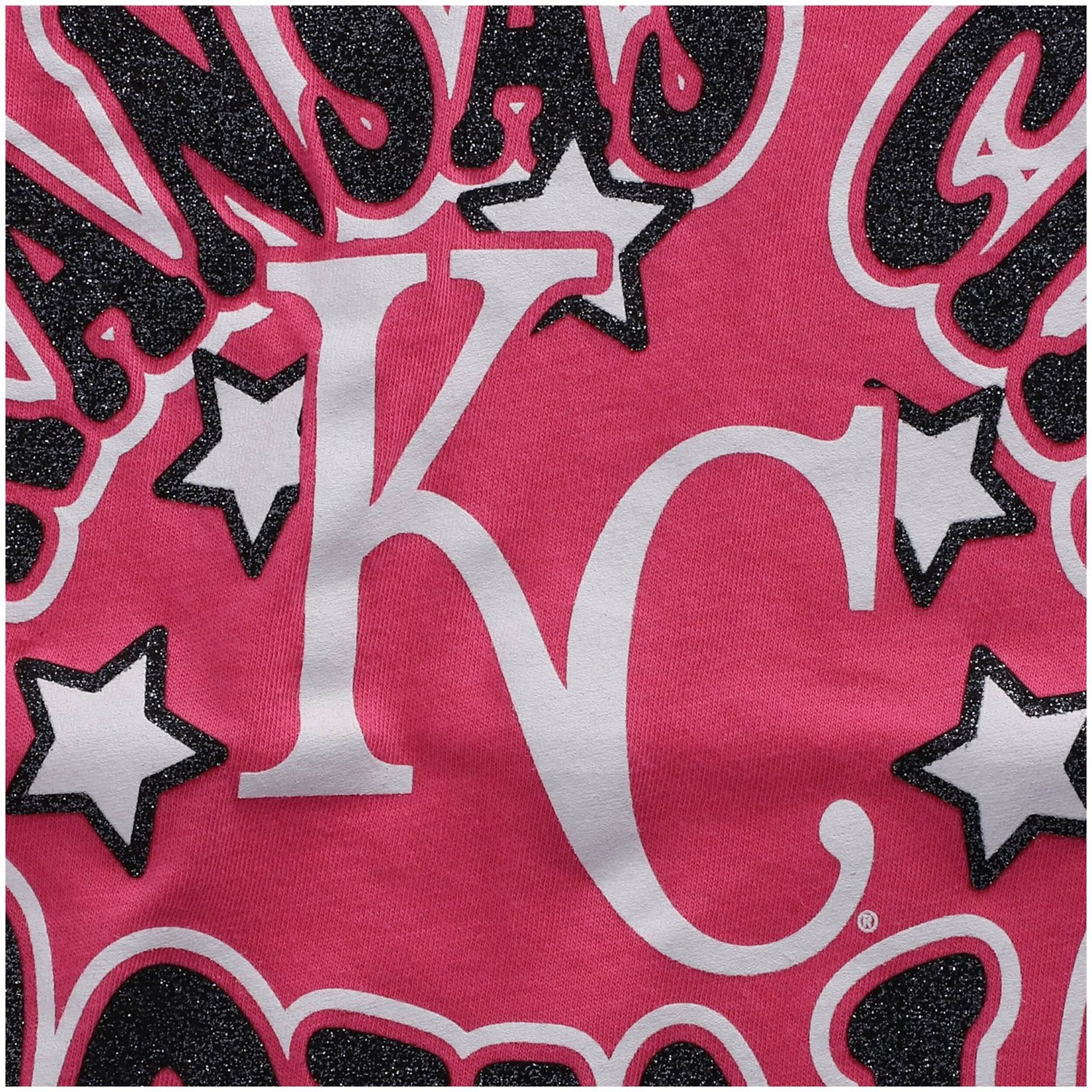 Girls Youth New Era Kansas City Royals Jersey Stars V-Neck T-Shirt - view number 3
