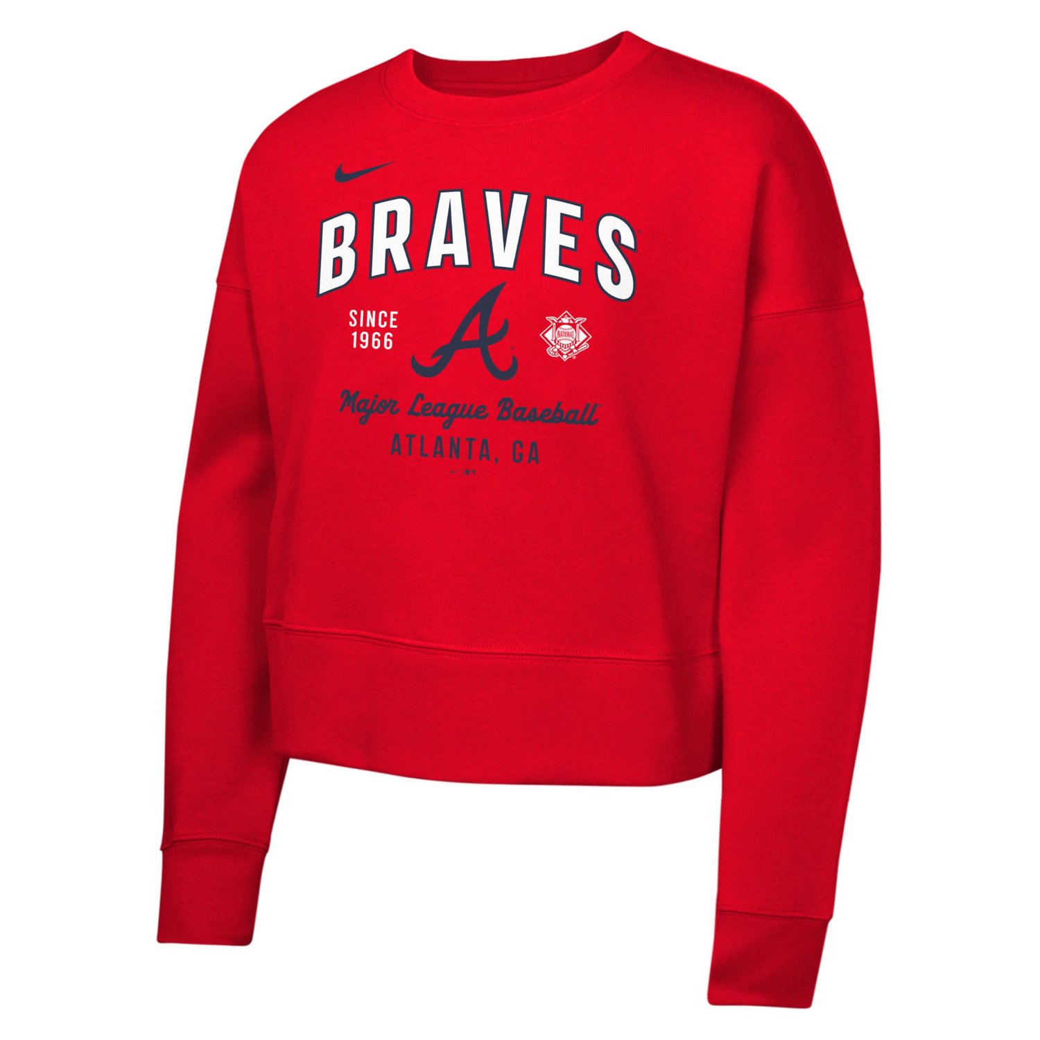 Girls Youth Nike Atlanta Braves Fleece Sweatshirt - view number 2