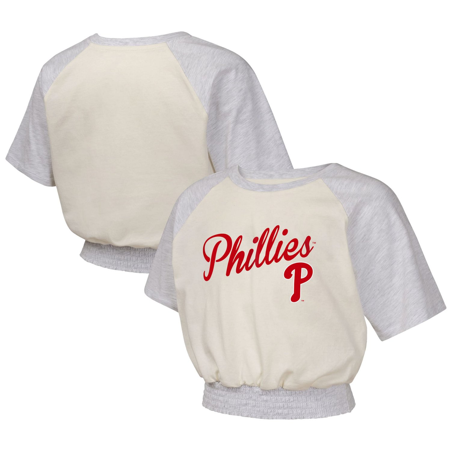 Girls Youth Philadelphia Phillies Curve Ball Fashion Raglan T-Shirt