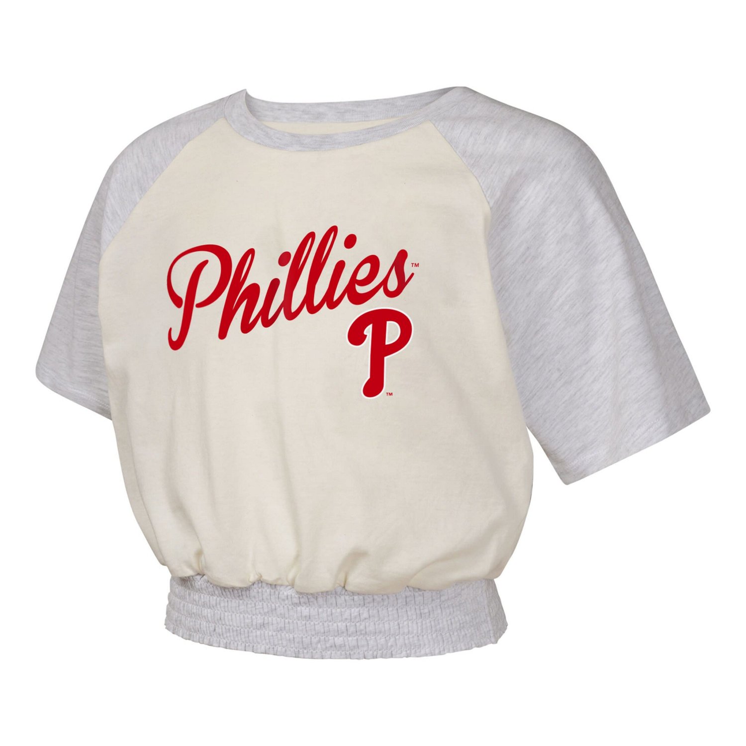Girls Youth Philadelphia Phillies Curve Ball Fashion Raglan T-Shirt - view number 2