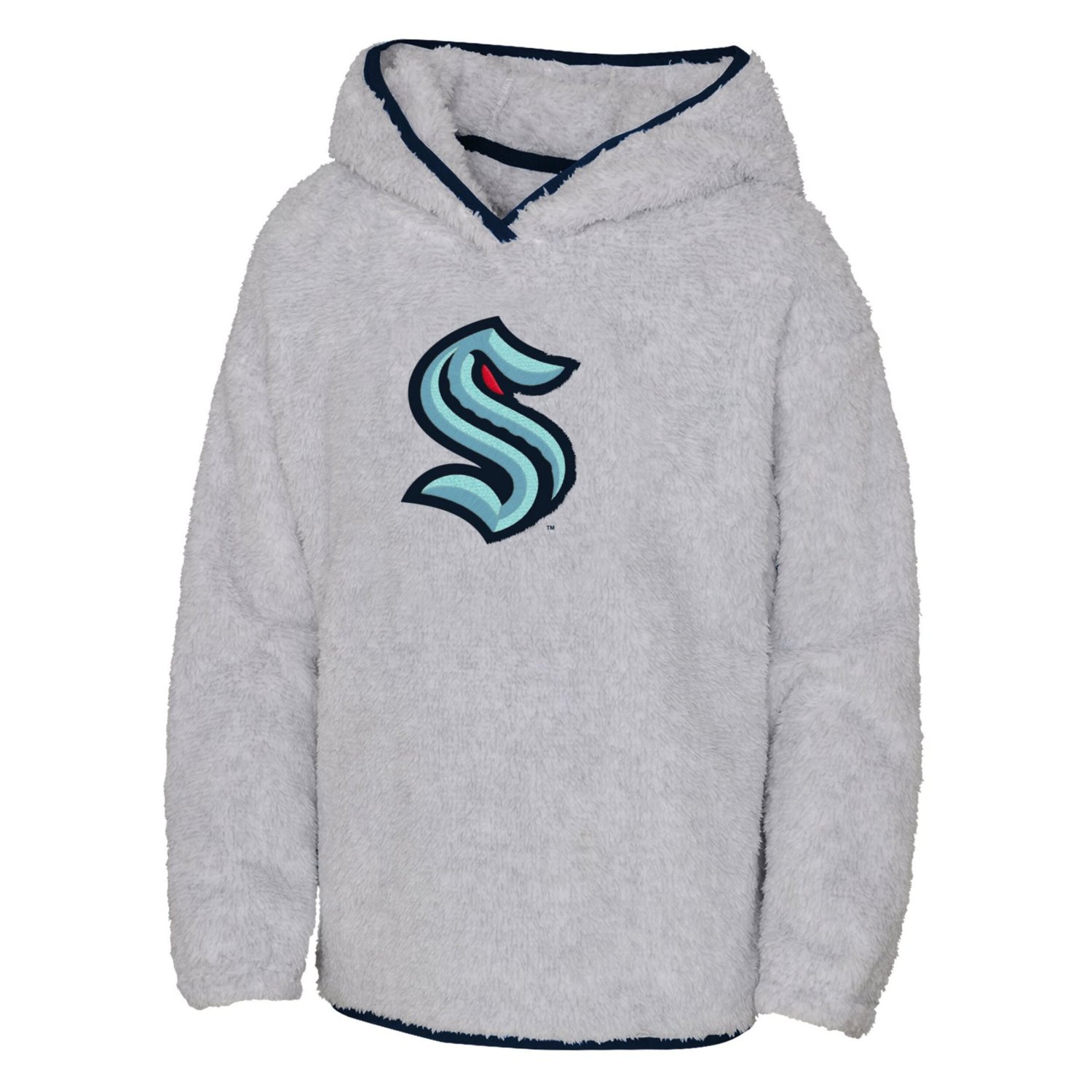 Girls Youth Seattle Kraken Ultimate Teddy Fleece Pullover Hoodie - view number 2