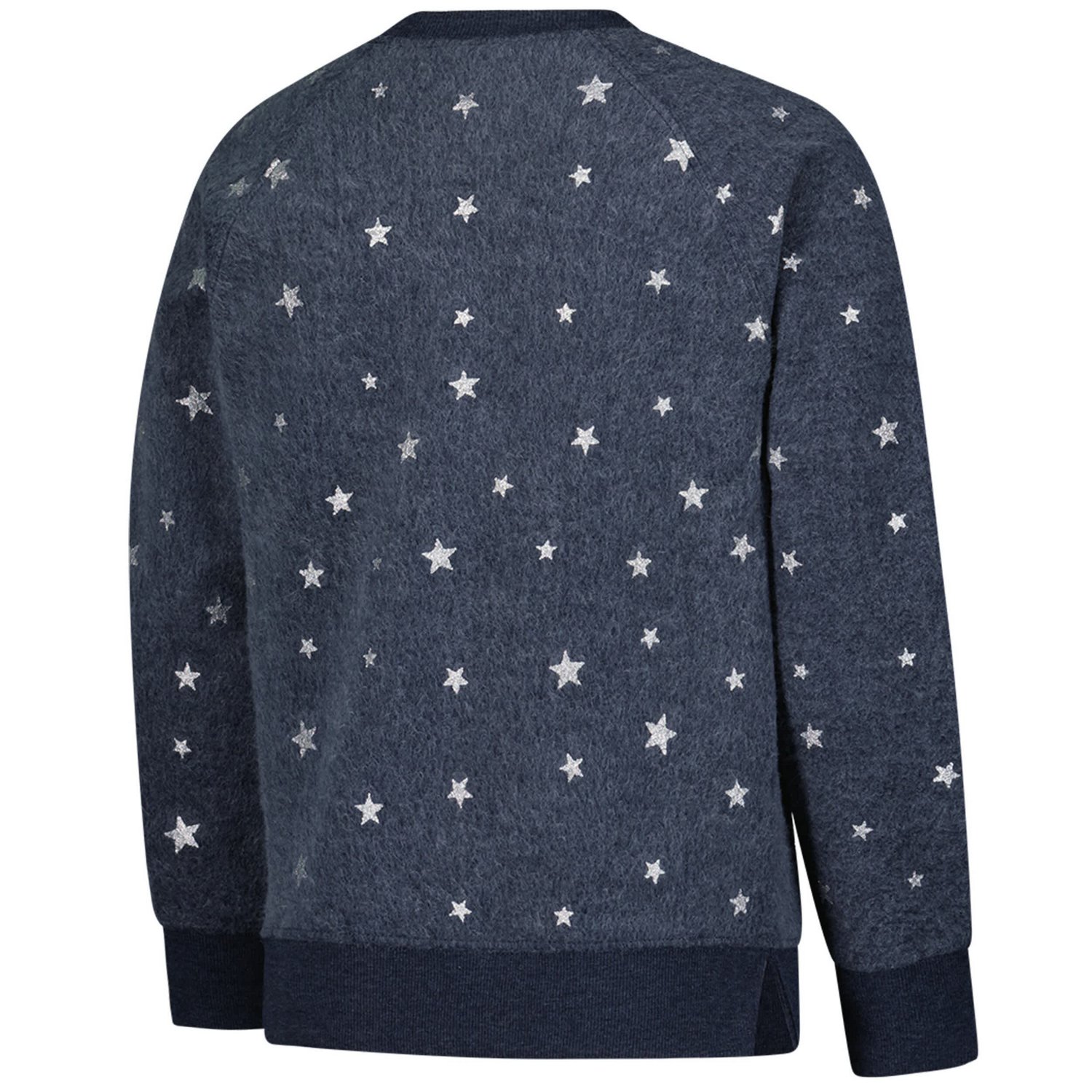 Girls Youth Wes  Willy West Virginia Mountaineers Shimmer Star Reverse Sweatshirt - view number 3