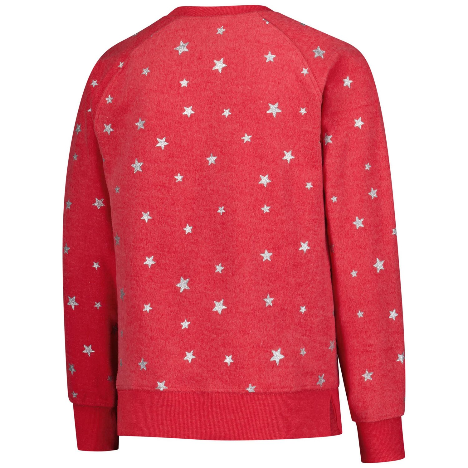 Girls Youth Wes  Willy Wisconsin Badgers Shimmer Star Reverse Sweatshirt - view number 3