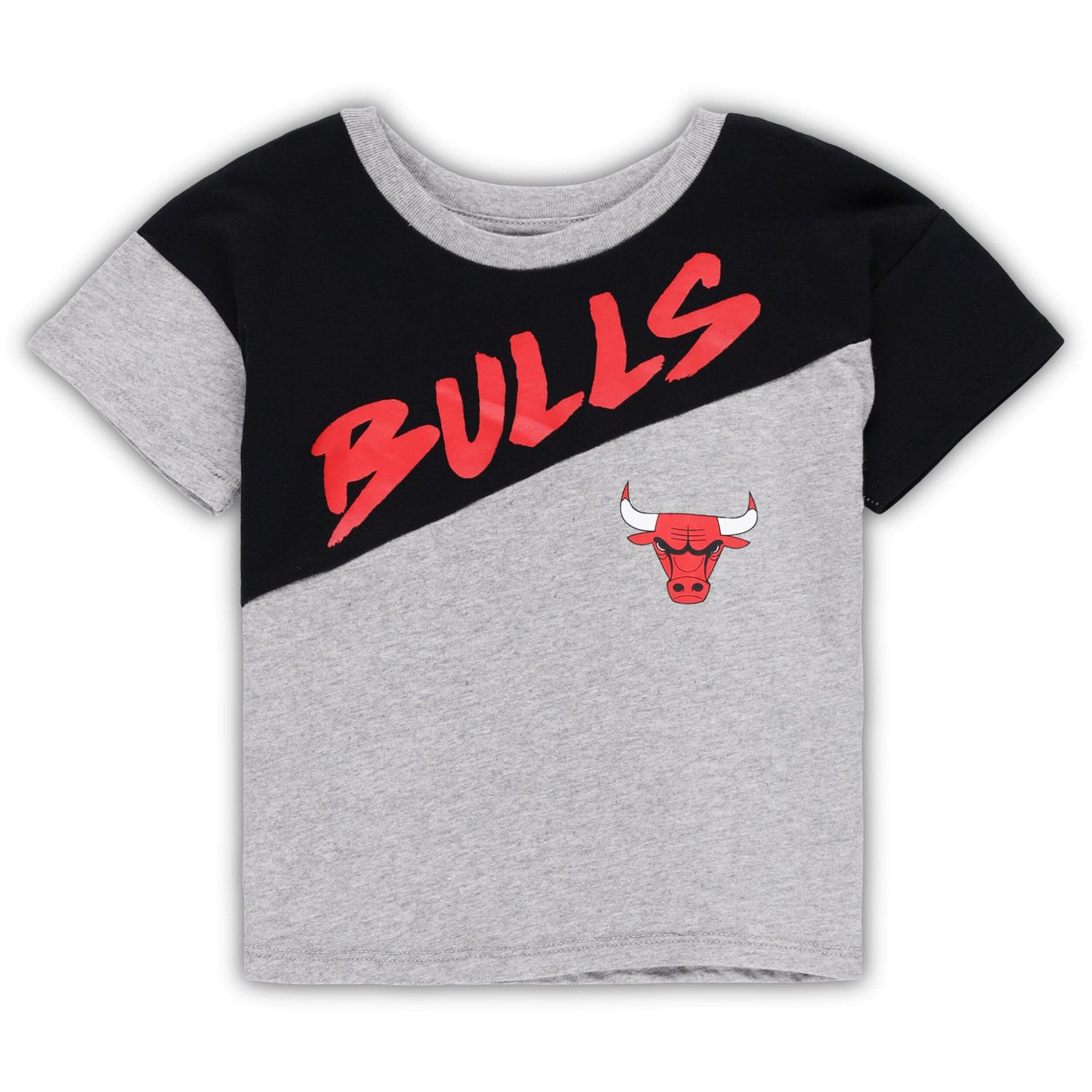 /Gray Chicago Bulls Super Star T-Shirt  Shorts Set - view number 2