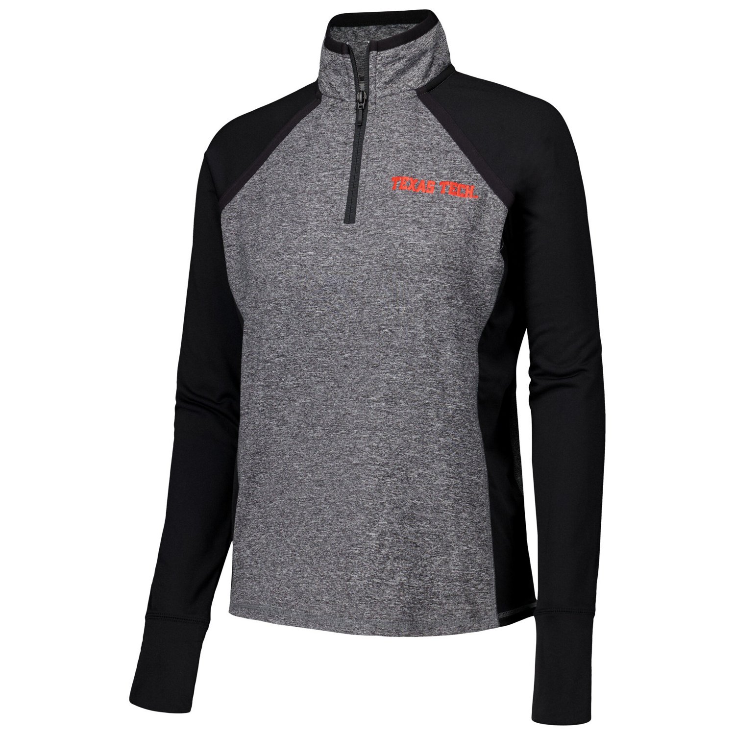/Heather Gray Texas Tech Red Raiders Finalist Raglan Quarter-Zip Jacket                                                          - view number 2