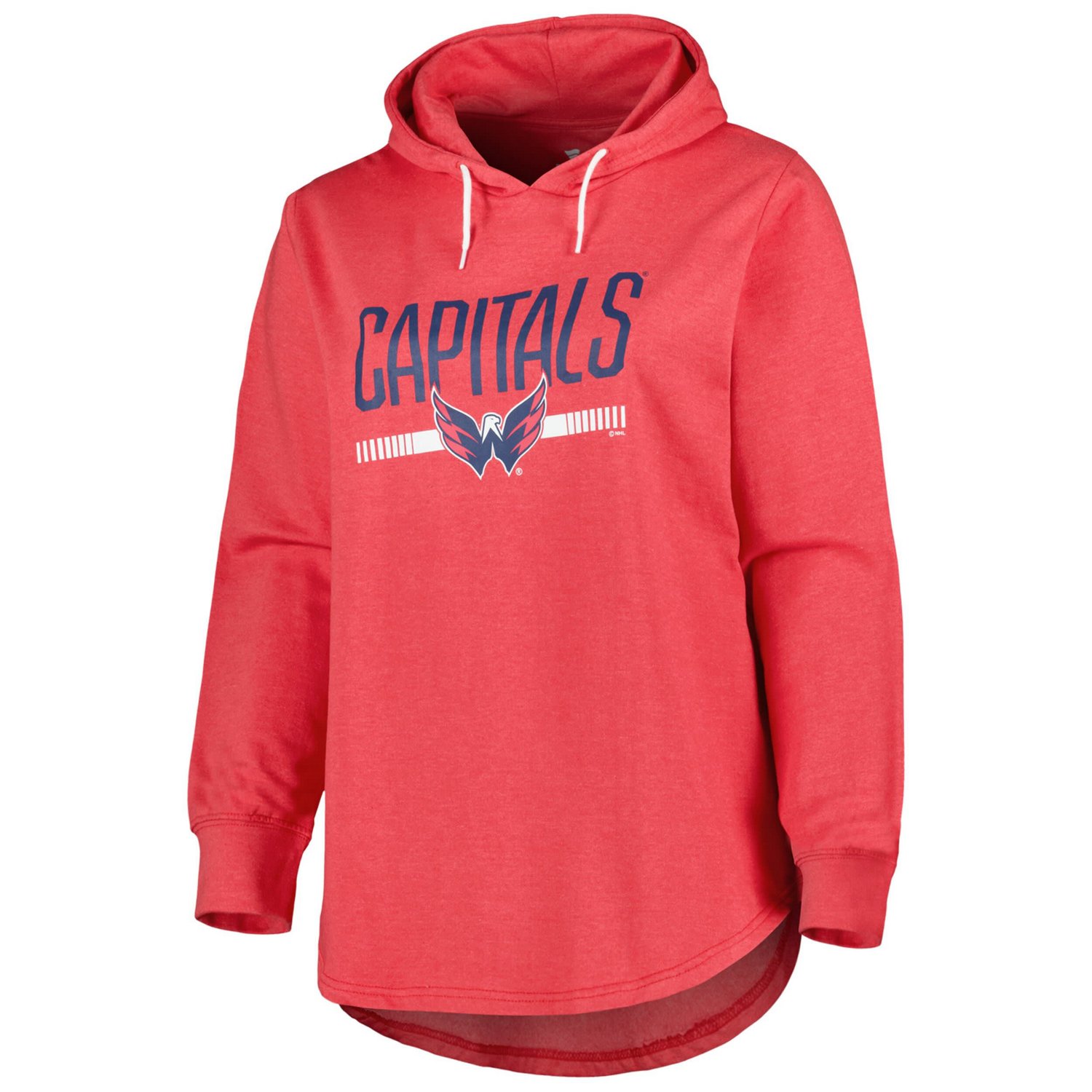 Heather Washington Capitals Plus Size Fleece Pullover Hoodie - view number 2