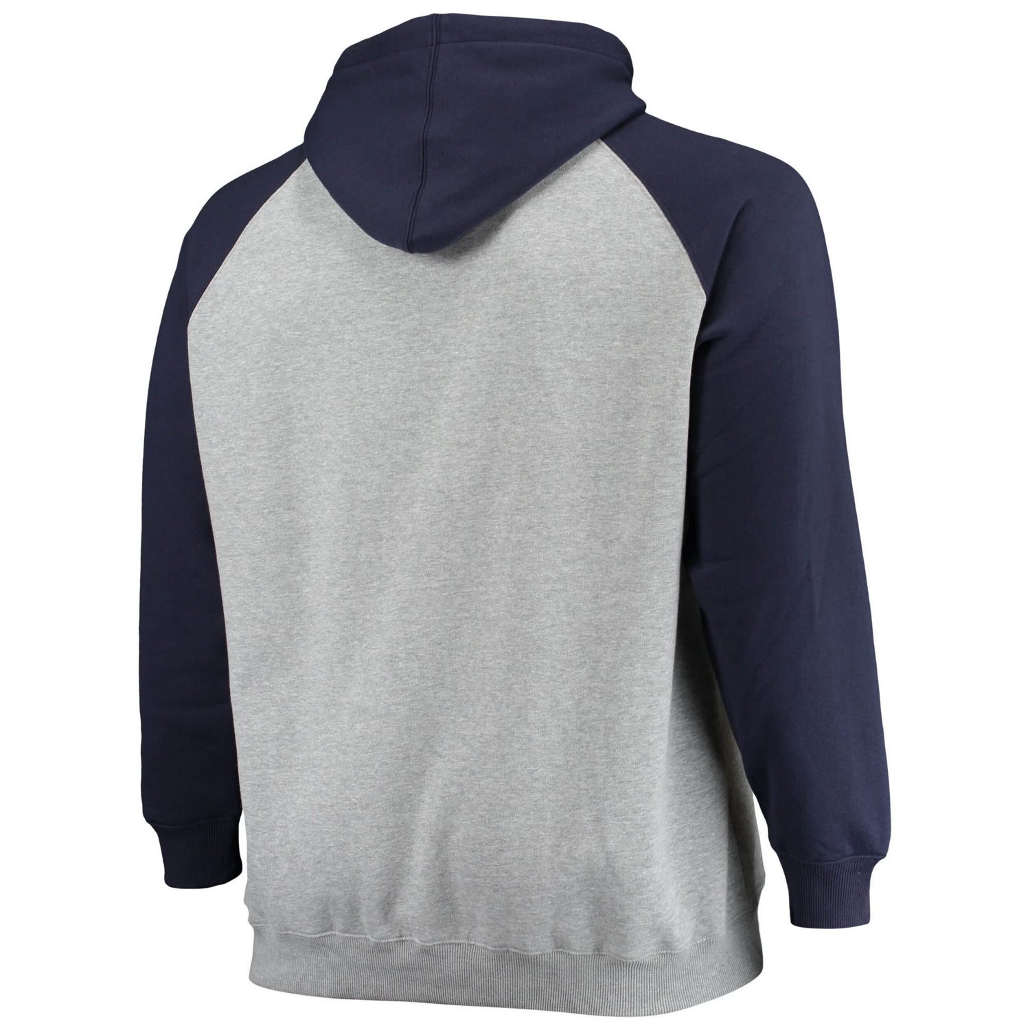 Heathered Gray/Deep Sea Seattle Kraken Big  Tall Raglan Pullover Hoodie                                                          - view number 3