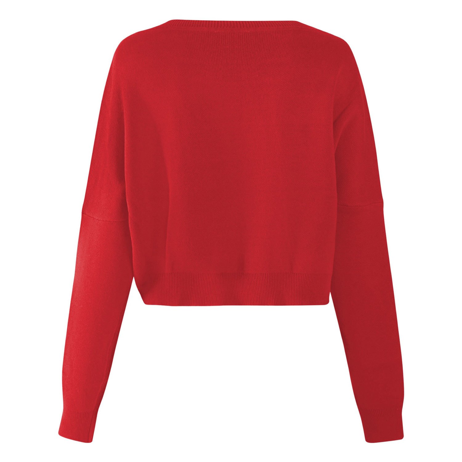 Hype and Vice Georgia Bulldogs Oversized Cropped Ivy Knit Pullover Sweater - view number 3