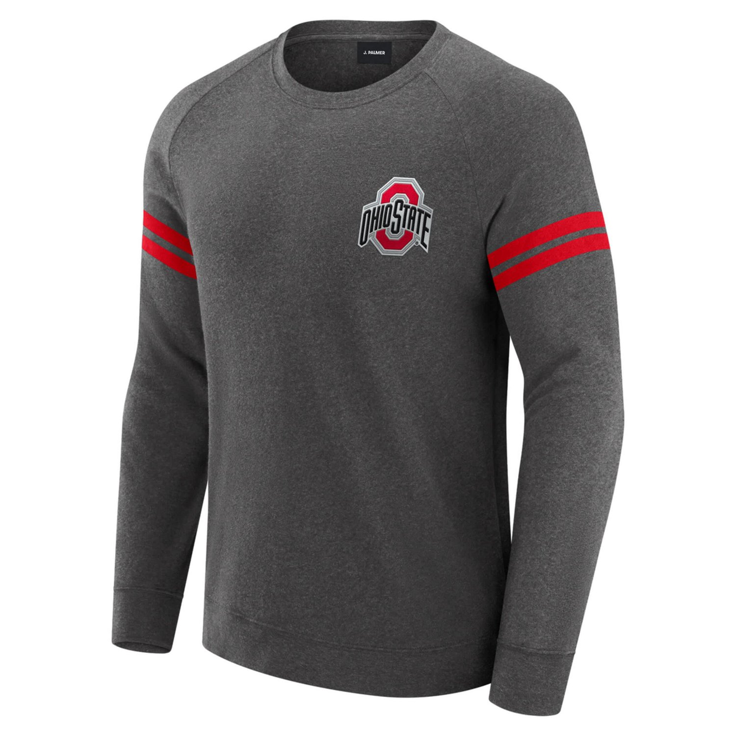 J Palmer Ohio State Buckeyes Players Lounge Raglan Tri-Blend Sweatshirt - view number 4