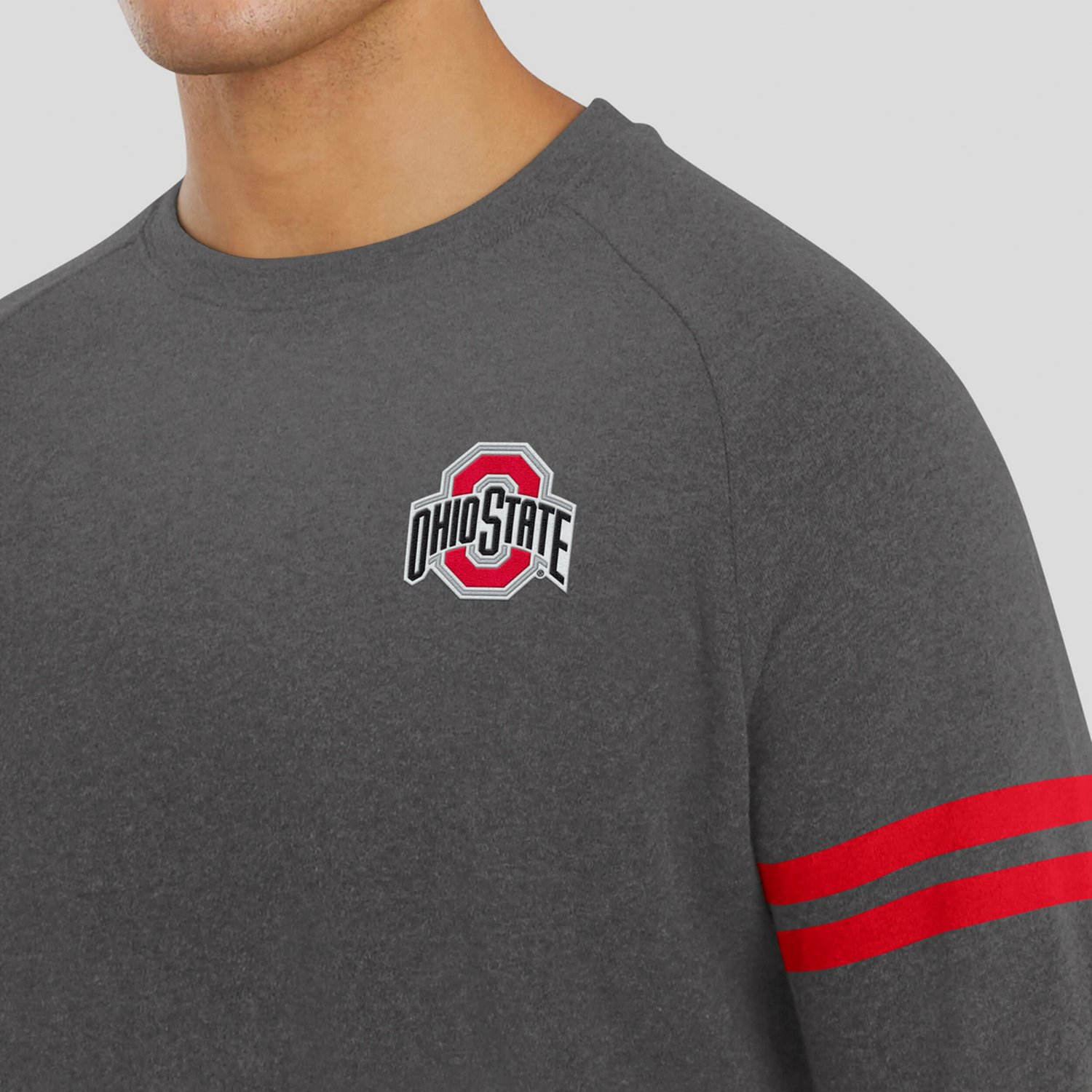 J Palmer Ohio State Buckeyes Players Lounge Raglan Tri-Blend Sweatshirt - view number 3