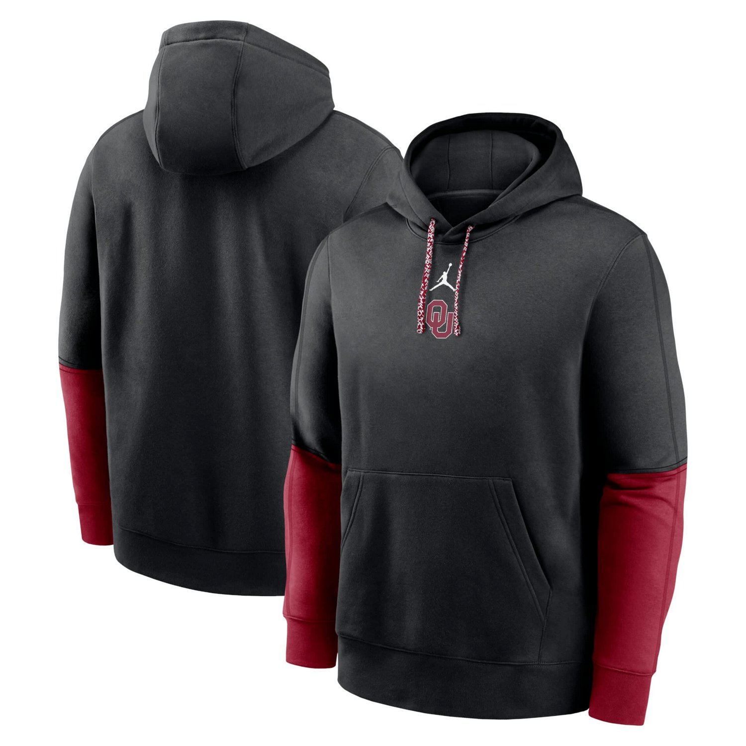 Jordan Brand Crimson Oklahoma Sooners 2024 Sideline Club Pullover Hoodie - view number 1