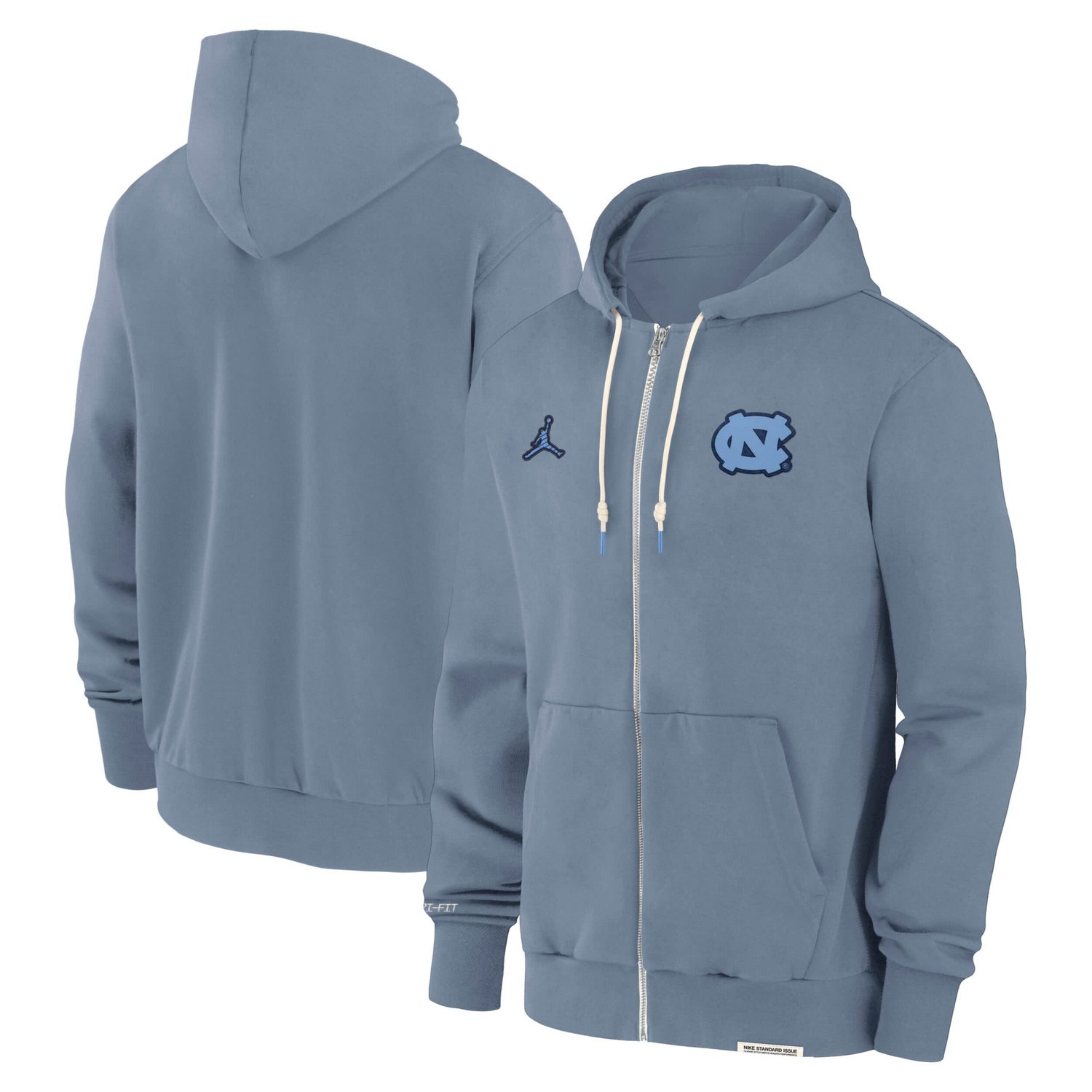 Jordan Brand Heather North Carolina Tar Heels 2024 Sideline Player Performance Full Zip Hoodie Sweatshirt Academy