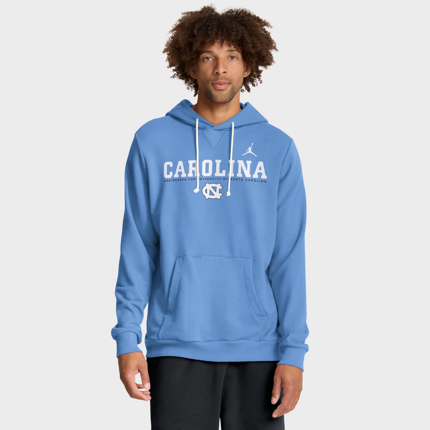 Jordan Brand Light North Carolina Tar Heels 2025 Sideline Standard Issue Dri-FIT Hoodie