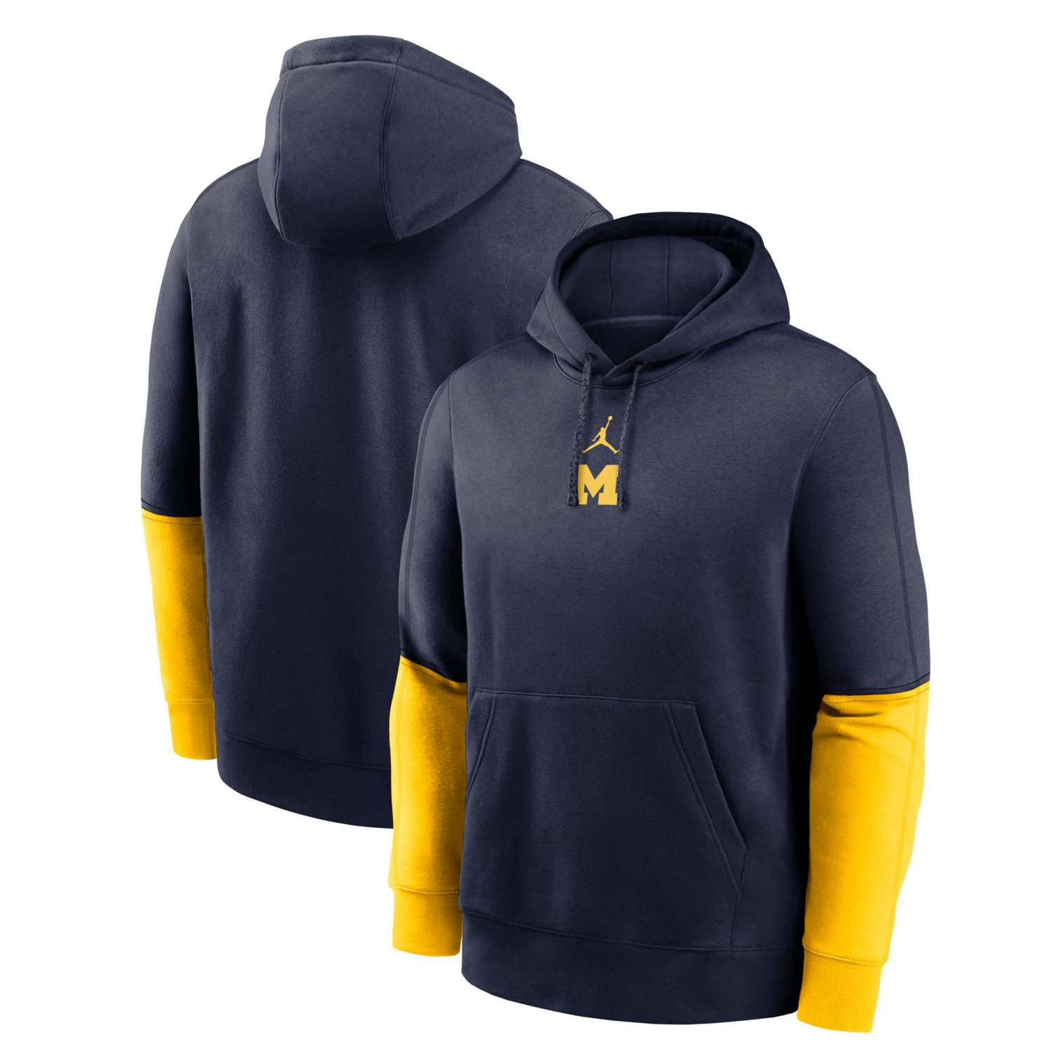 Jordan Brand /Maize Michigan Wolverines Sideline Club Pullover Hoodie - view number 1
