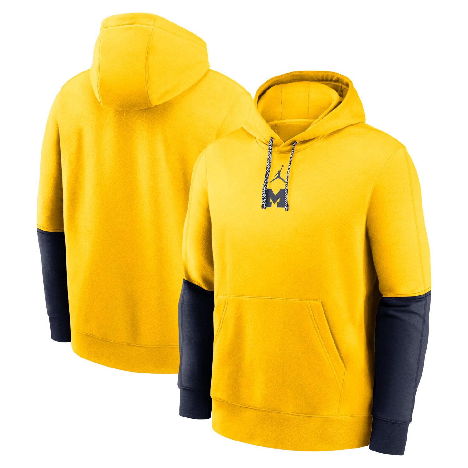 Jordan Brand /Maize Michigan Wolverines Sideline Club Pullover Hoodie - view number 1