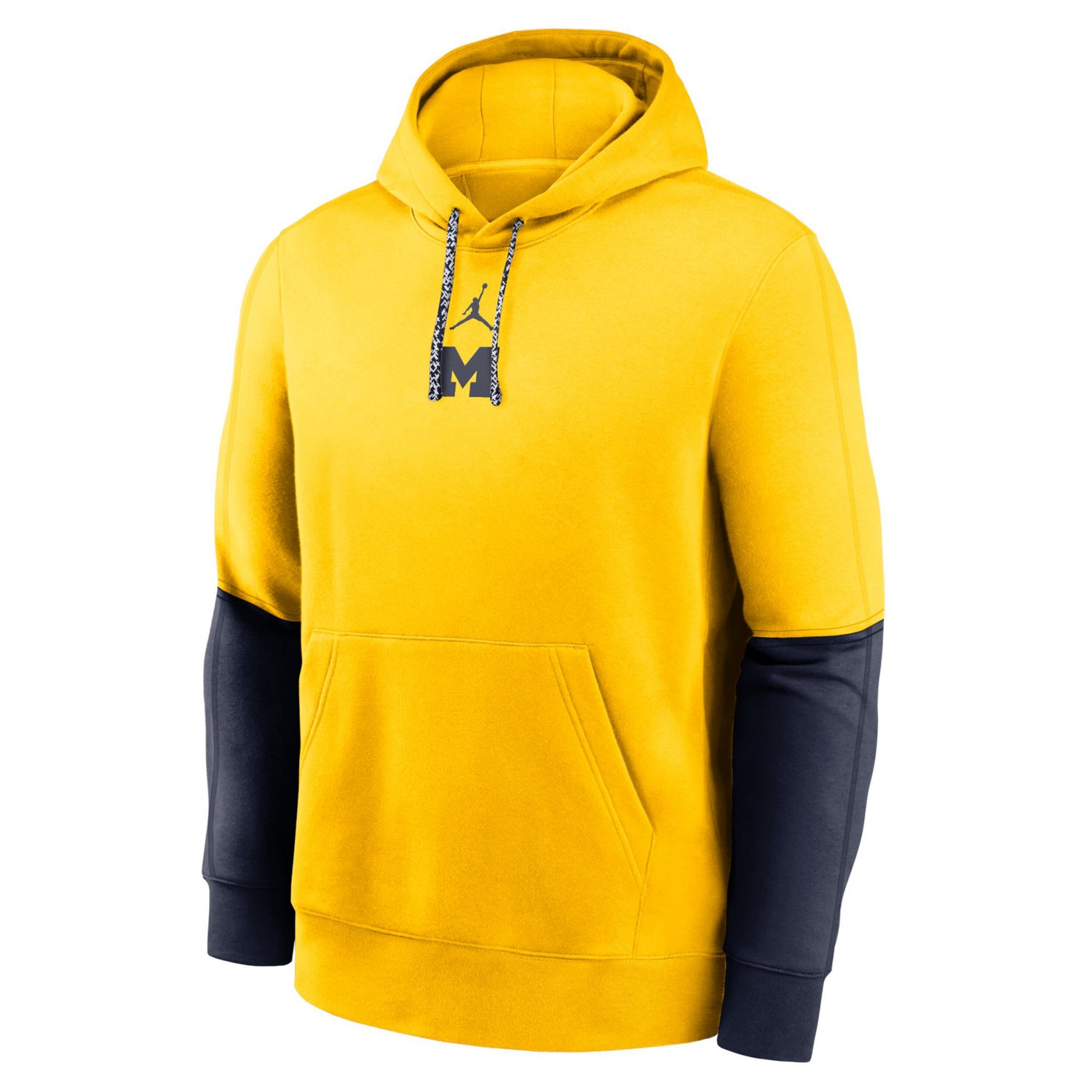 Jordan Brand /Maize Michigan Wolverines Sideline Club Pullover Hoodie - view number 2