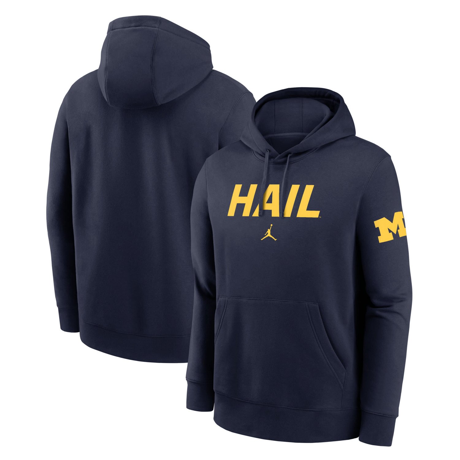 Jordan Brand Michigan Wolverines Nickname Club Fleece Pullover Hoodie