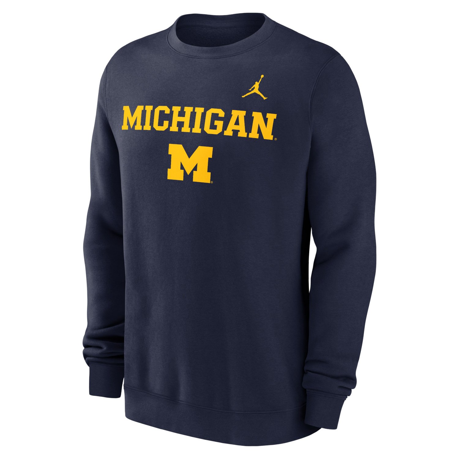 Jordan Brand Michigan Wolverines Primetime Primary Stack Pullover Sweatshirt - view number 2