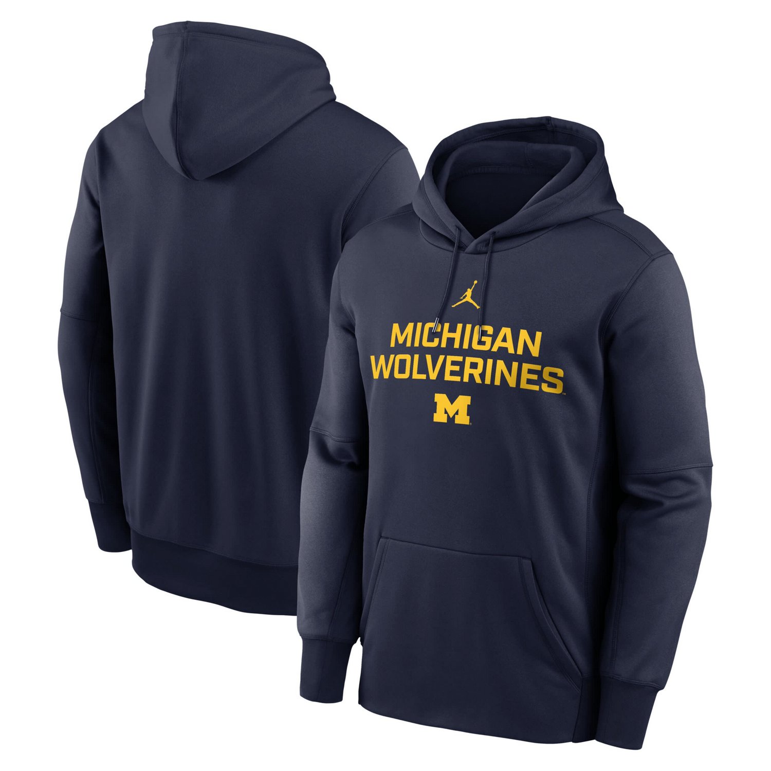 Jordan Brand Michigan Wolverines Team Stacked Performance Pullover Hoodie