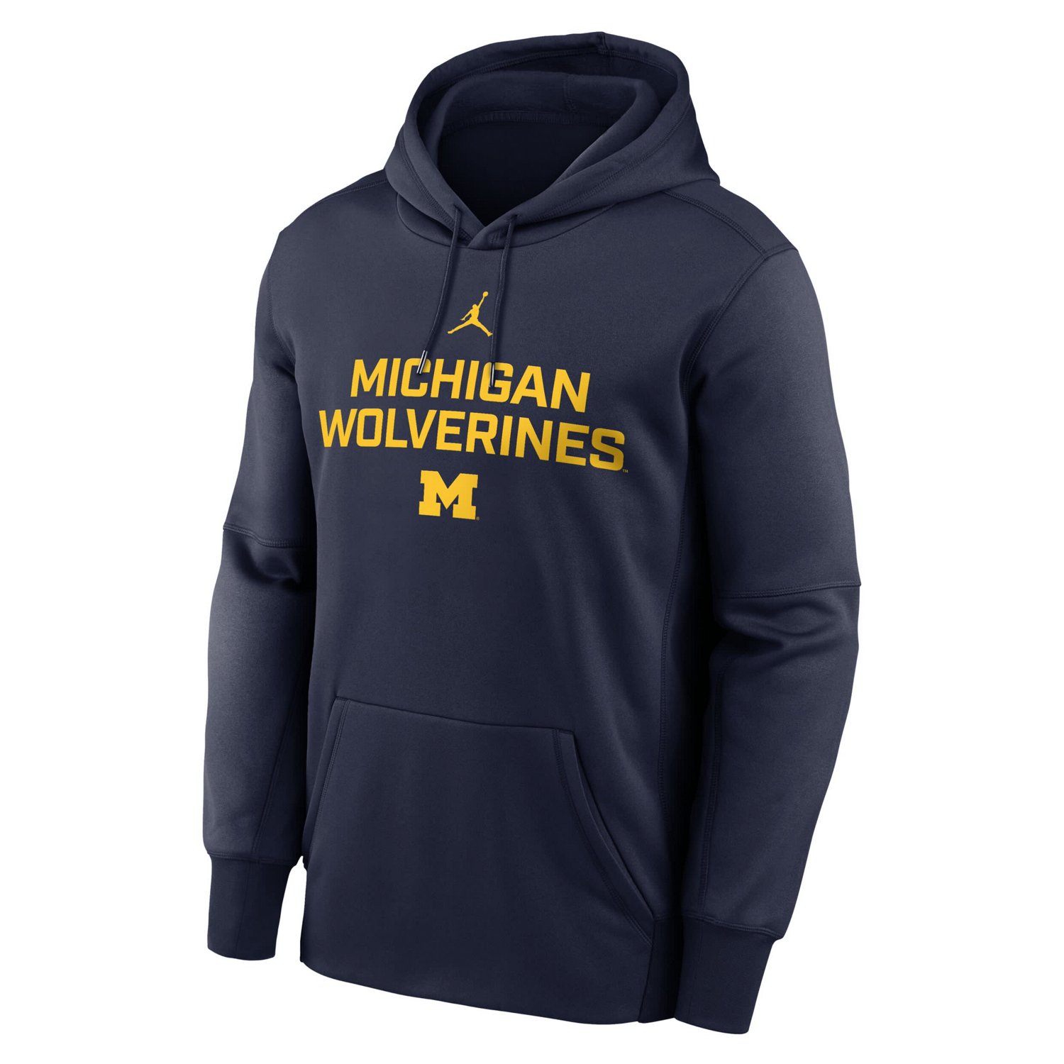 Jordan Brand Michigan Wolverines Team Stacked Performance Pullover Hoodie - view number 2