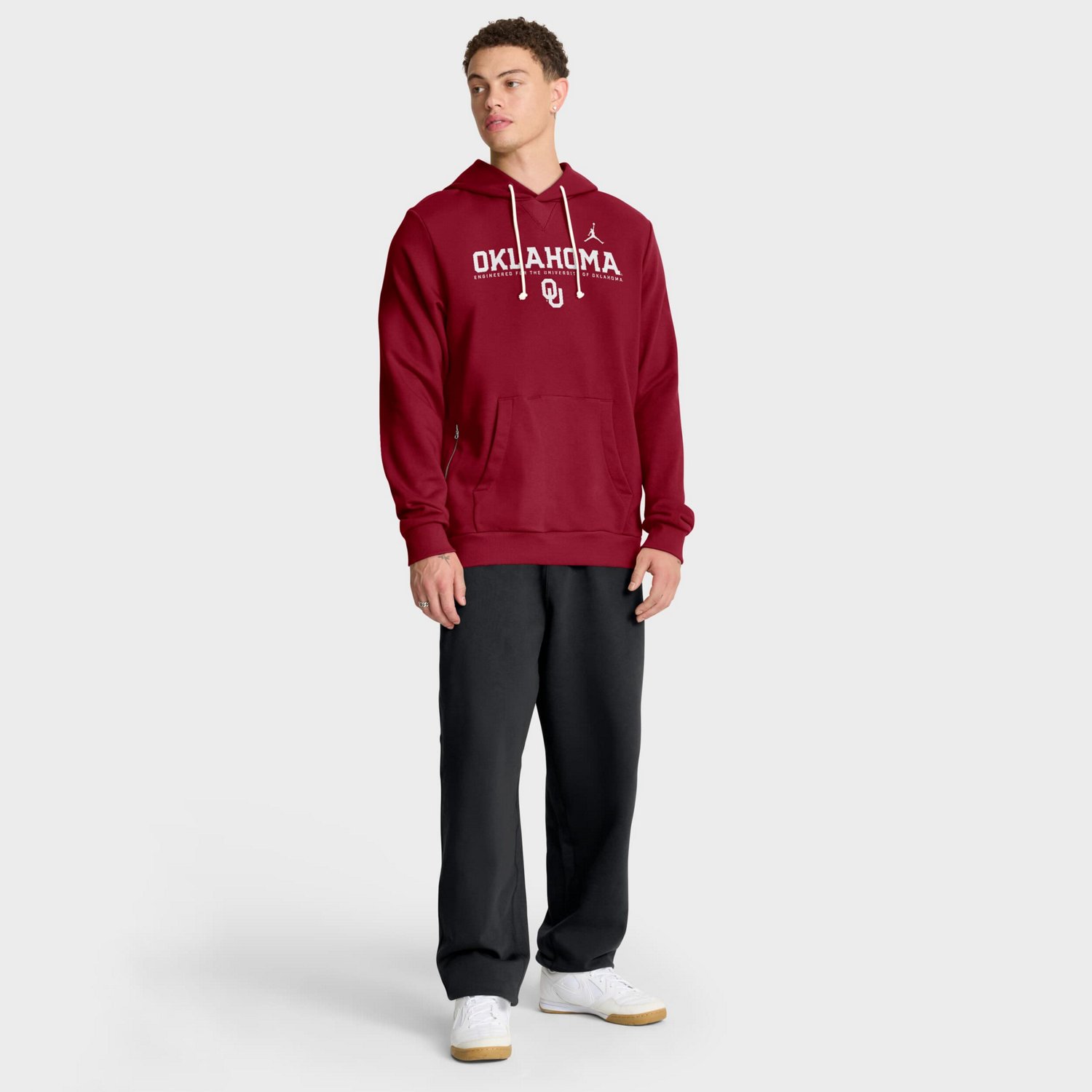 Jordan Brand Oklahoma Sooners 2025 Sideline Standard Issue Dri-FIT Hoodie - view number 3