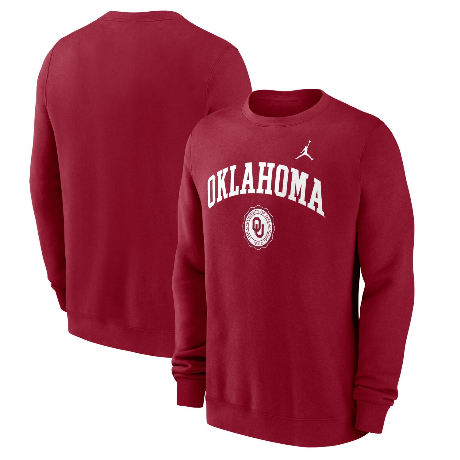 Jordan Brand Oklahoma Sooners Arched Seal Pullover Sweatshirt                                                                    - view number 1