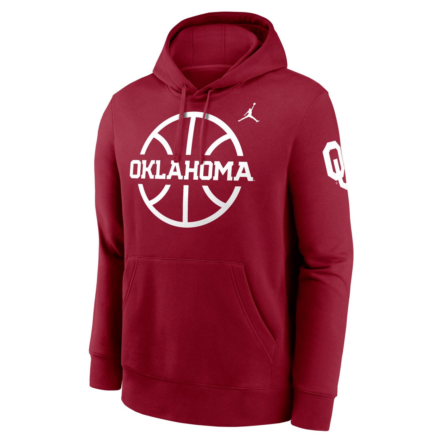 Jordan Brand Oklahoma Sooners Basketball Icon Club Fleece Pullover Hoodie                                                        - view number 2