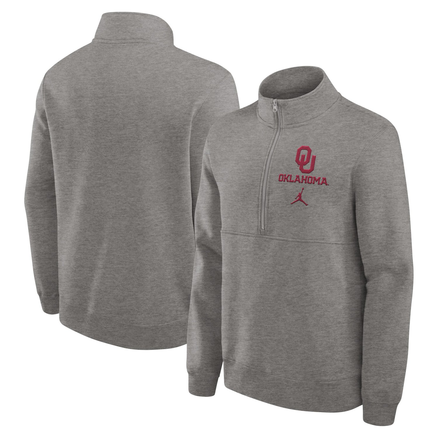 Jordan Brand Oklahoma Sooners Primetime Club Half-Zip Sweatshirt - view number 1