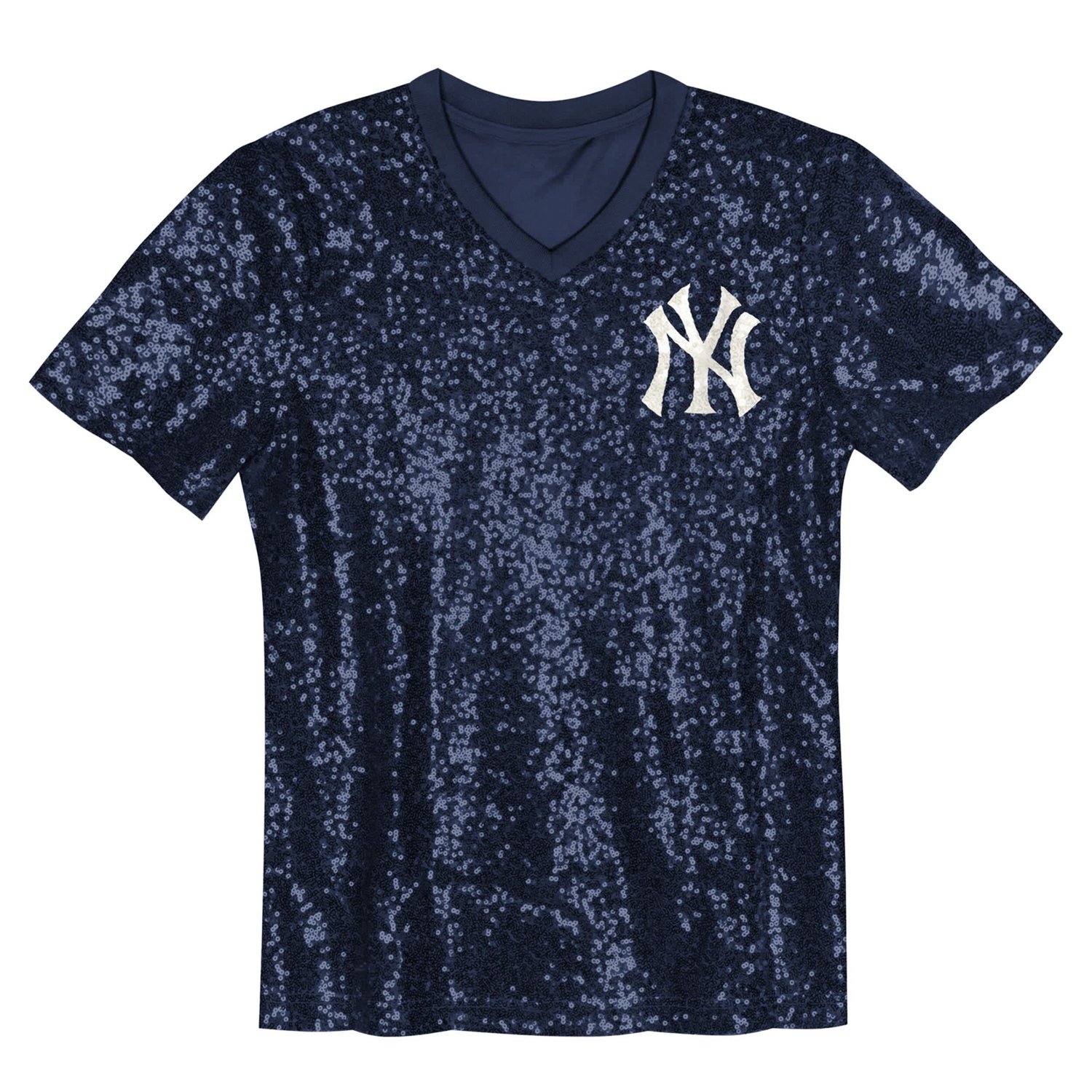 Juniors Aaron Judge New York Yankees Name  Number Sequin V-Neck Top - view number 2