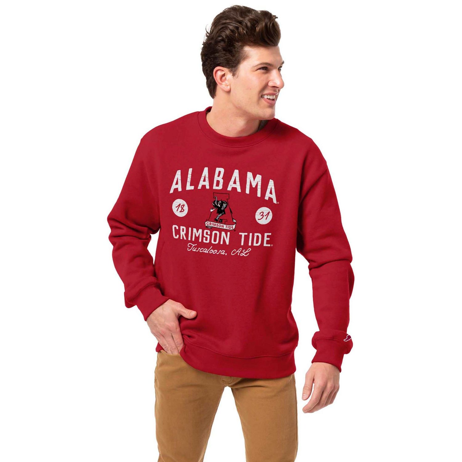League Collegiate Wear Alabama Tide Bendy Arch Essential 20 Pullover Sweatshirt - view number 1