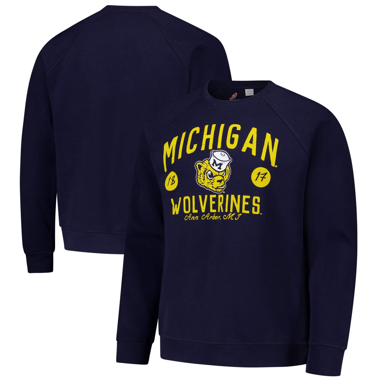 League Collegiate Wear Michigan Wolverines Bendy Arch Essential 20 Pullover Sweatshirt - view number 1